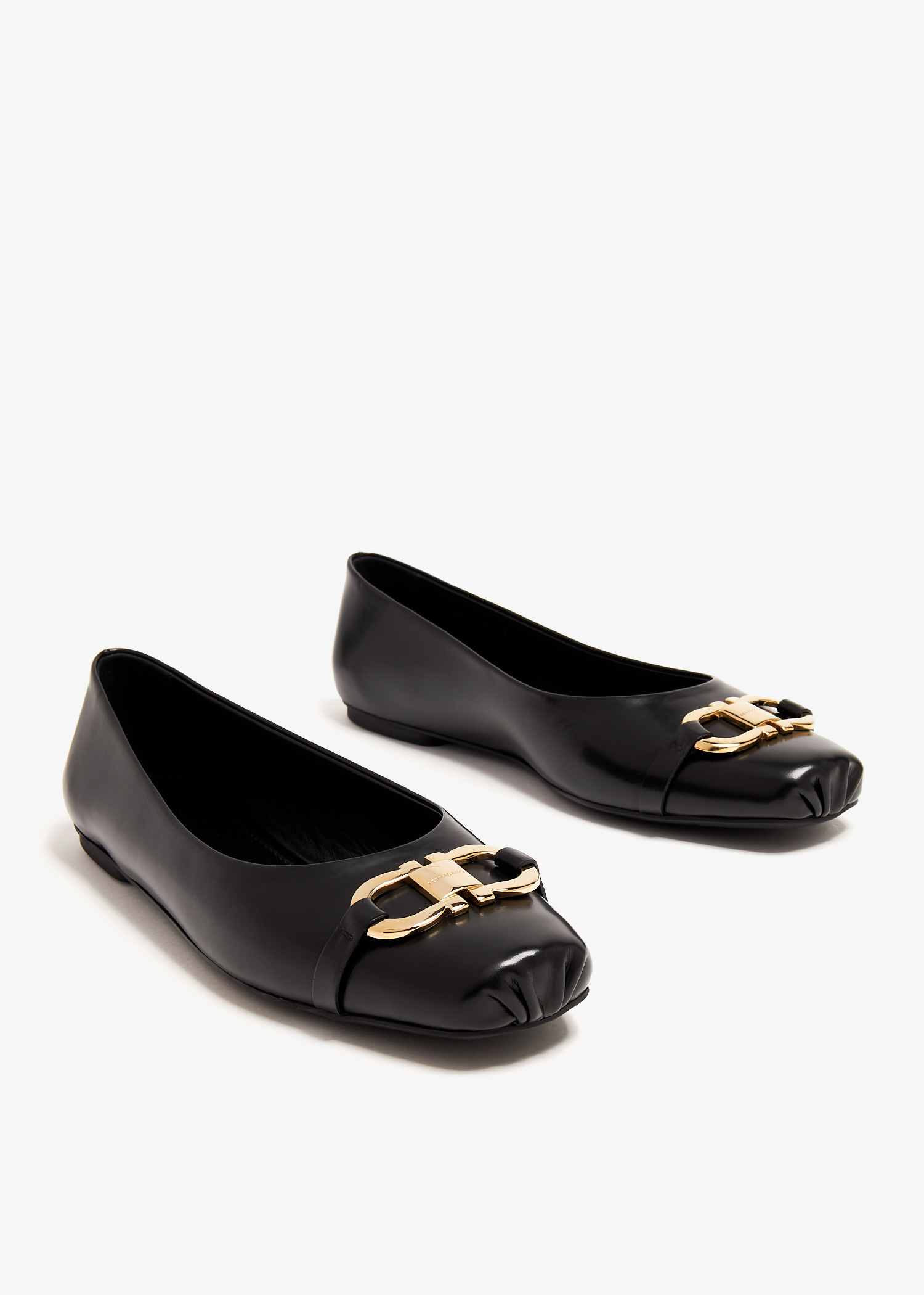 最先端 ornament Gancini Ferragamo ballerinas in Black - Women for カチューシャ