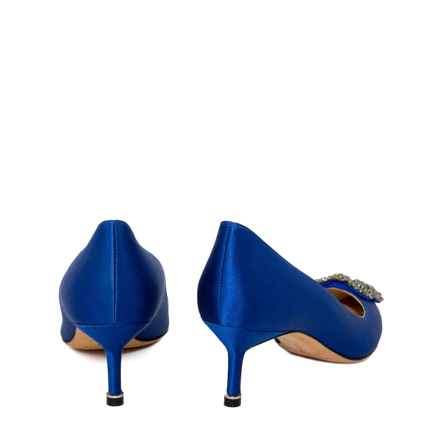 Manolo Blahnik Hangisi satin pumps for Women - Blue in UAE