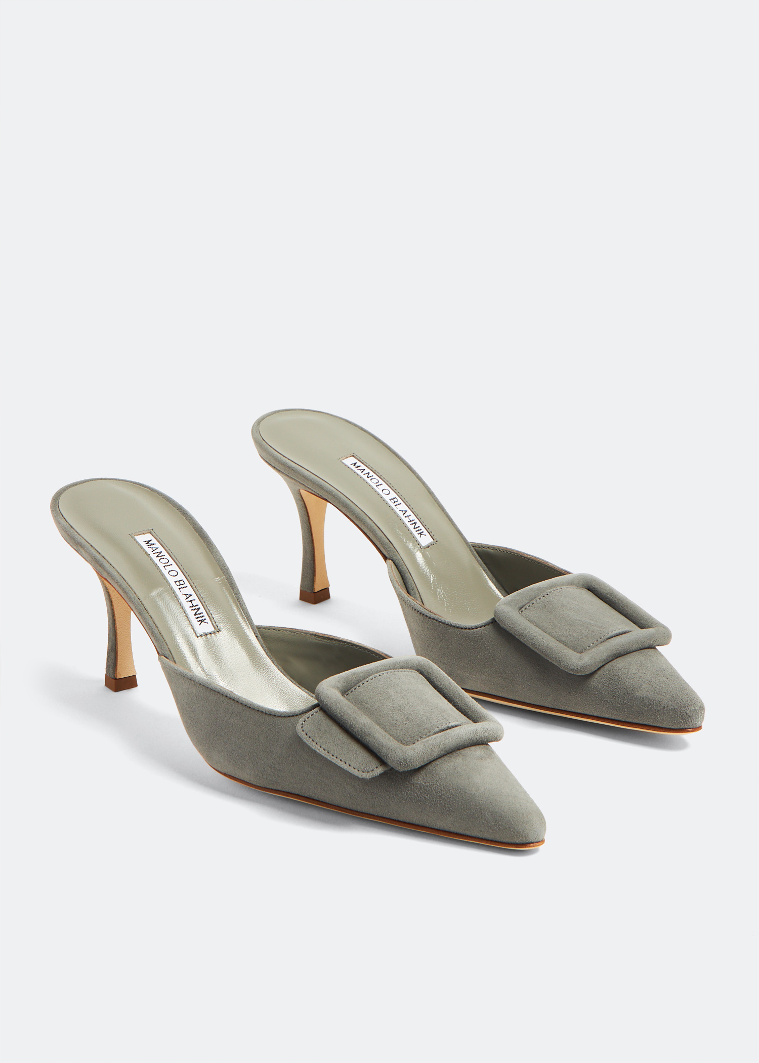 【正規通販】 mules Maysale Blahnik Manolo for Level | UAE in Grey - Women 靴