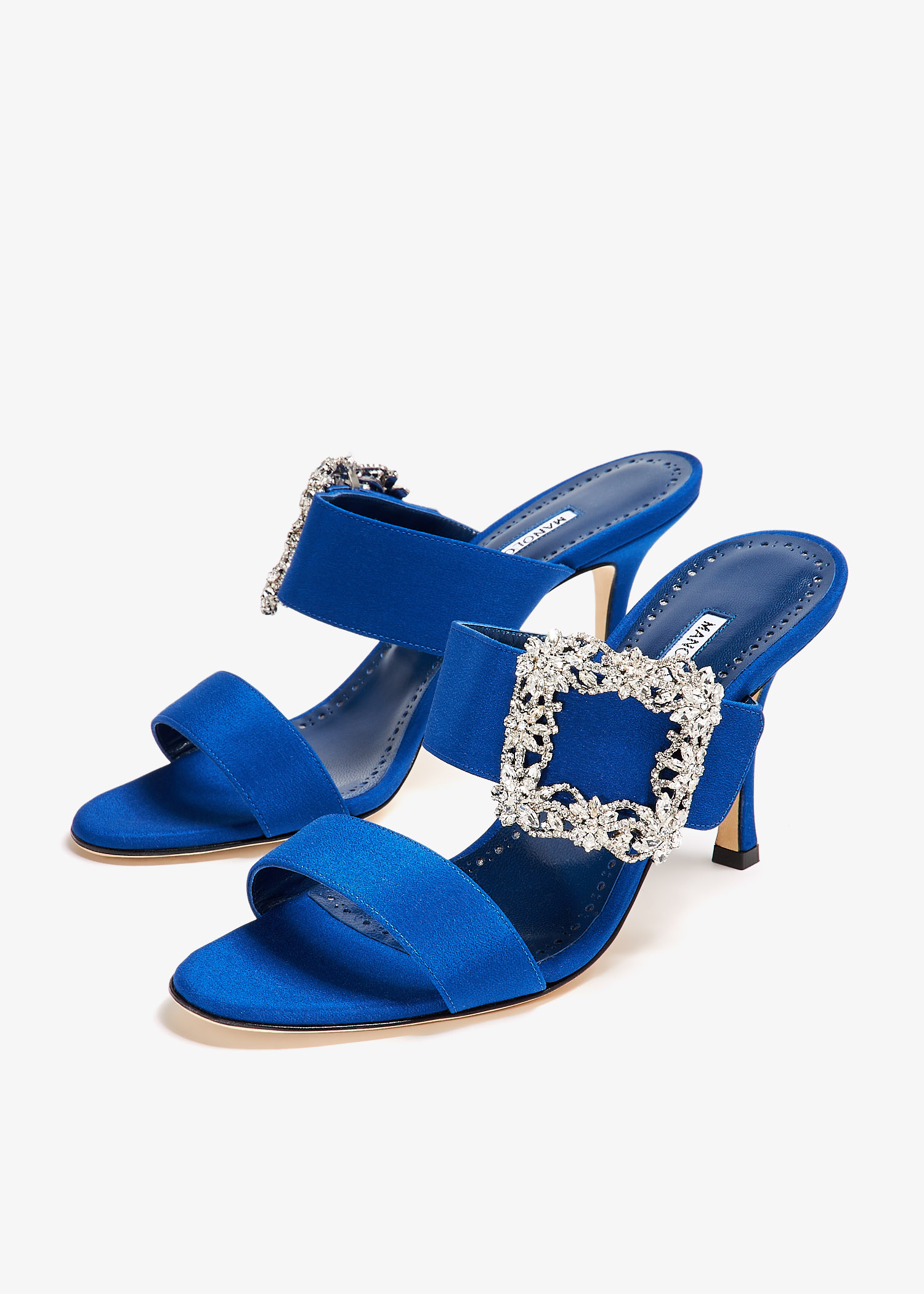 Manolo Blahnik Gable jewel sandals for Women - Blue in UAE