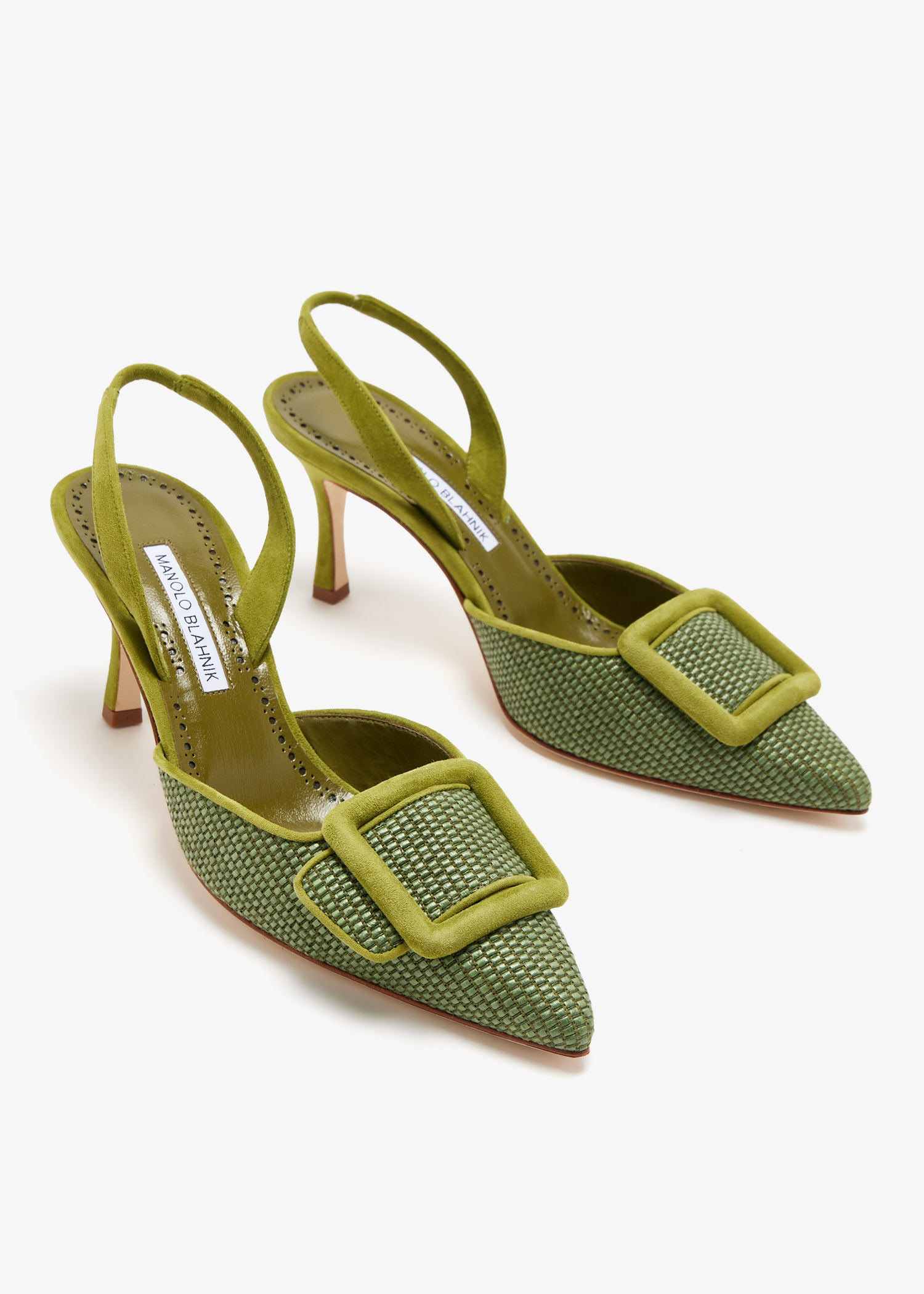 Manolo Blahnik Mayslibi slingback pumps for Women - Green in
