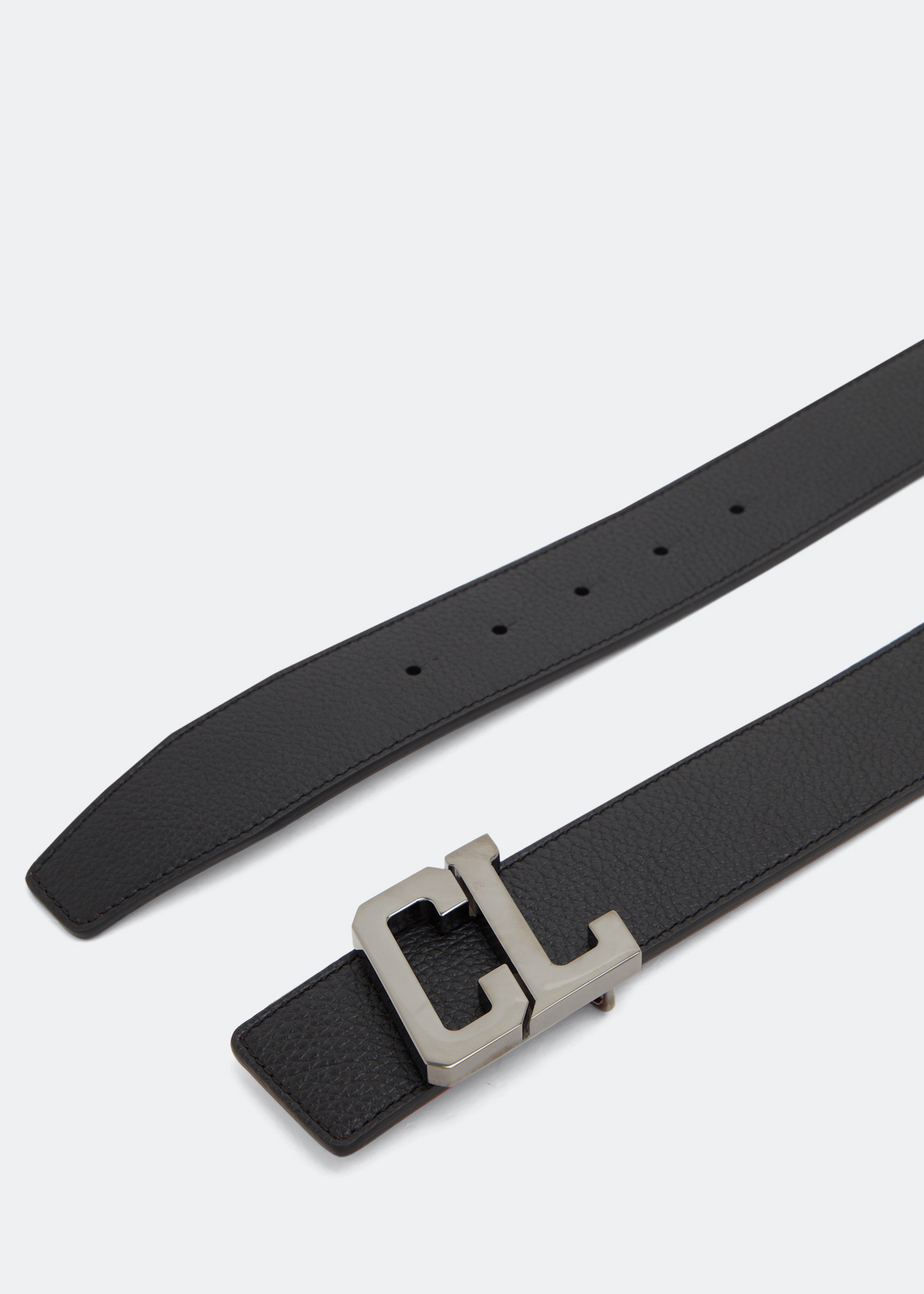 Happy Rui CL Logo - Belt - Grained calf leather - Black