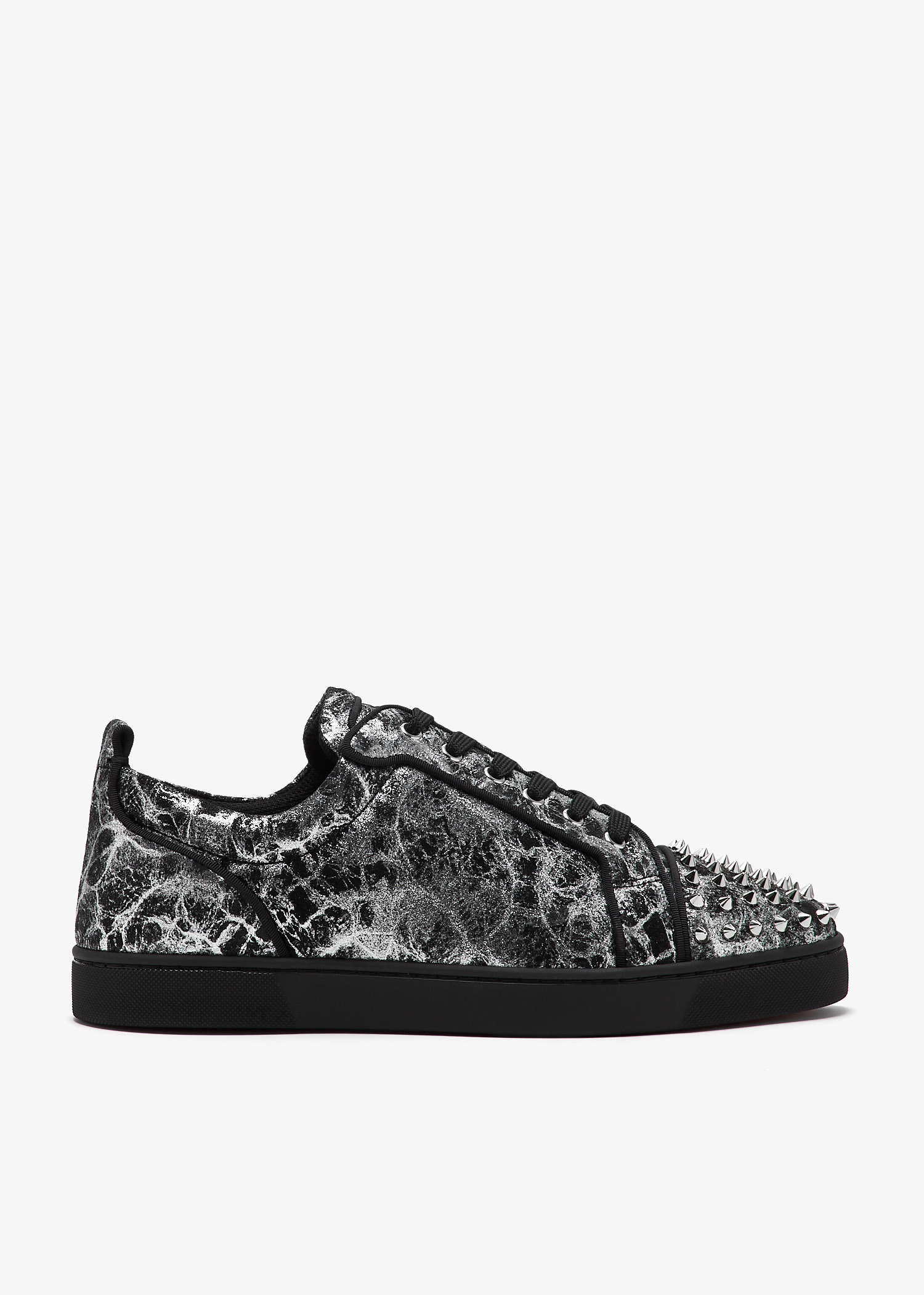 Christian Louboutin スニーカーLouis Junior Orlato ゼブラ Christian Louboutin Men's Louis Junior Spikes Zebra-Effect