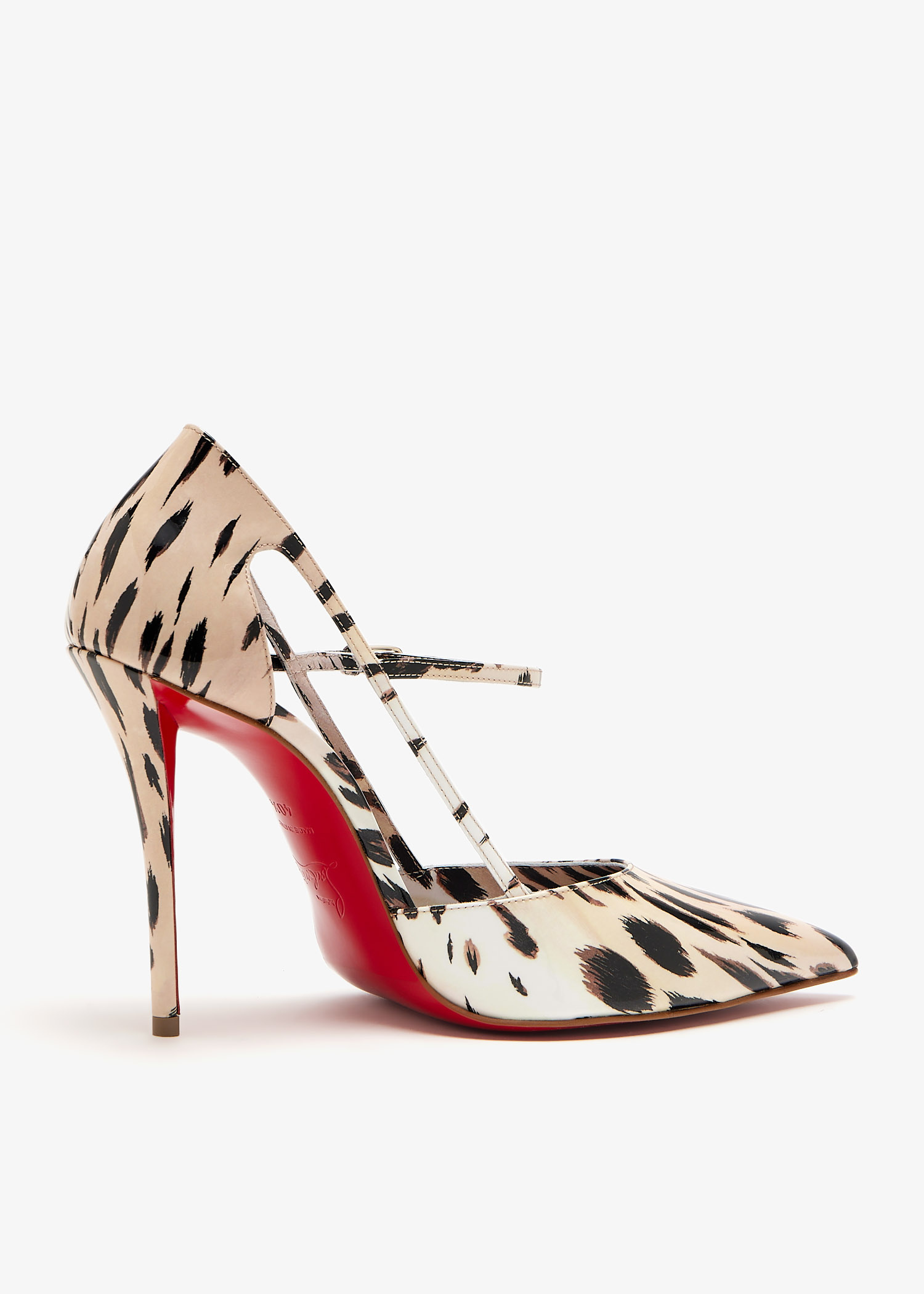 CHRISTIAN LOUBOUTIN Silver Metallic Youpiyou 100 Leather