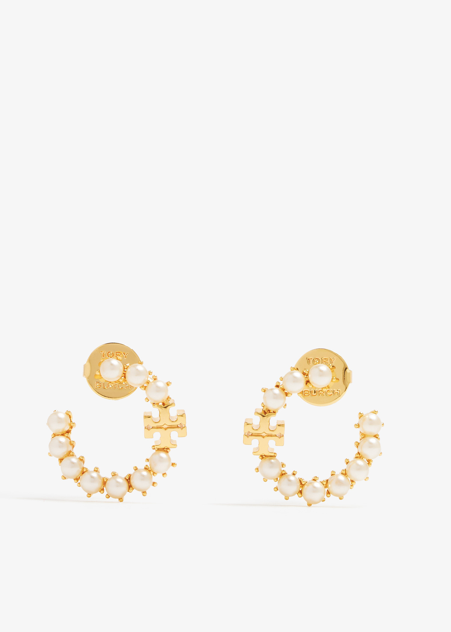 Tory Burch Kira pearl loop earrings for Women - Gold in