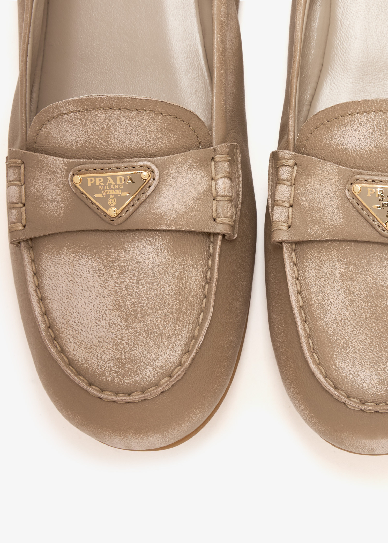 Prada Nappa leather loafers for Women - Beige in KSA | Level