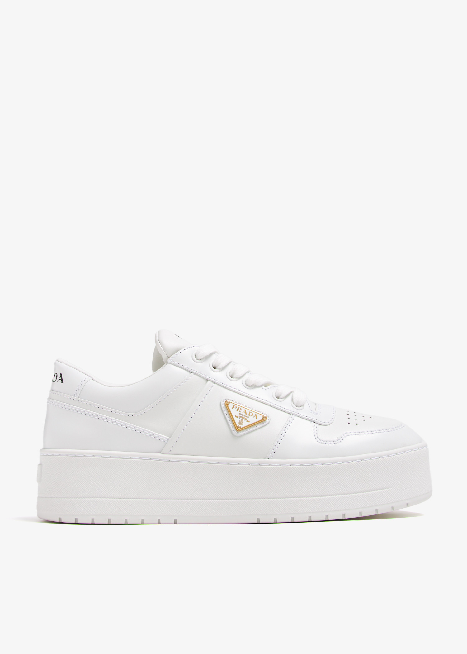 Prada Downtown Bold leather sneakers for Women - White in