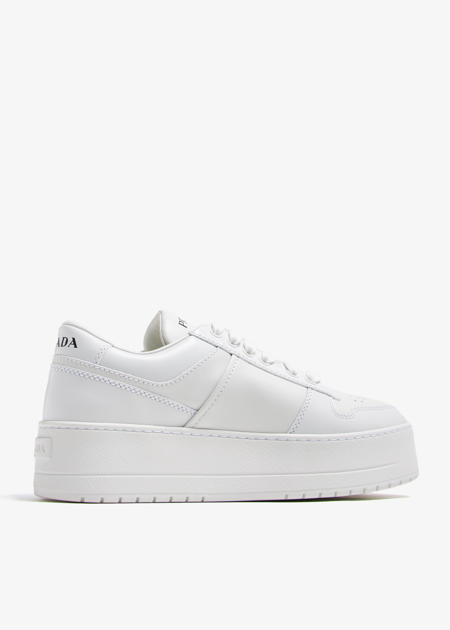 Prada Downtown Bold leather sneakers for Women - White in
