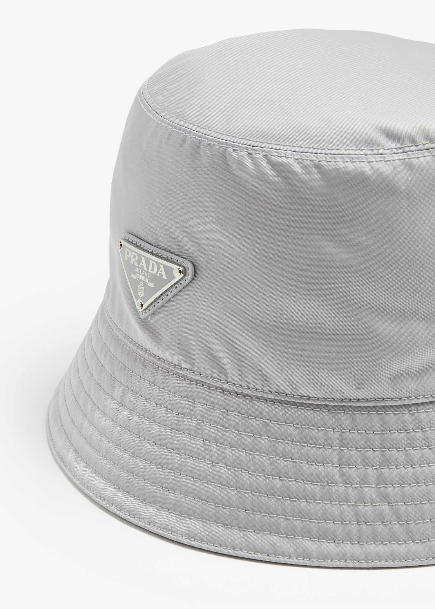 Prada Re-Nylon bucket hat for Women - Grey in UAE | Level Shoes