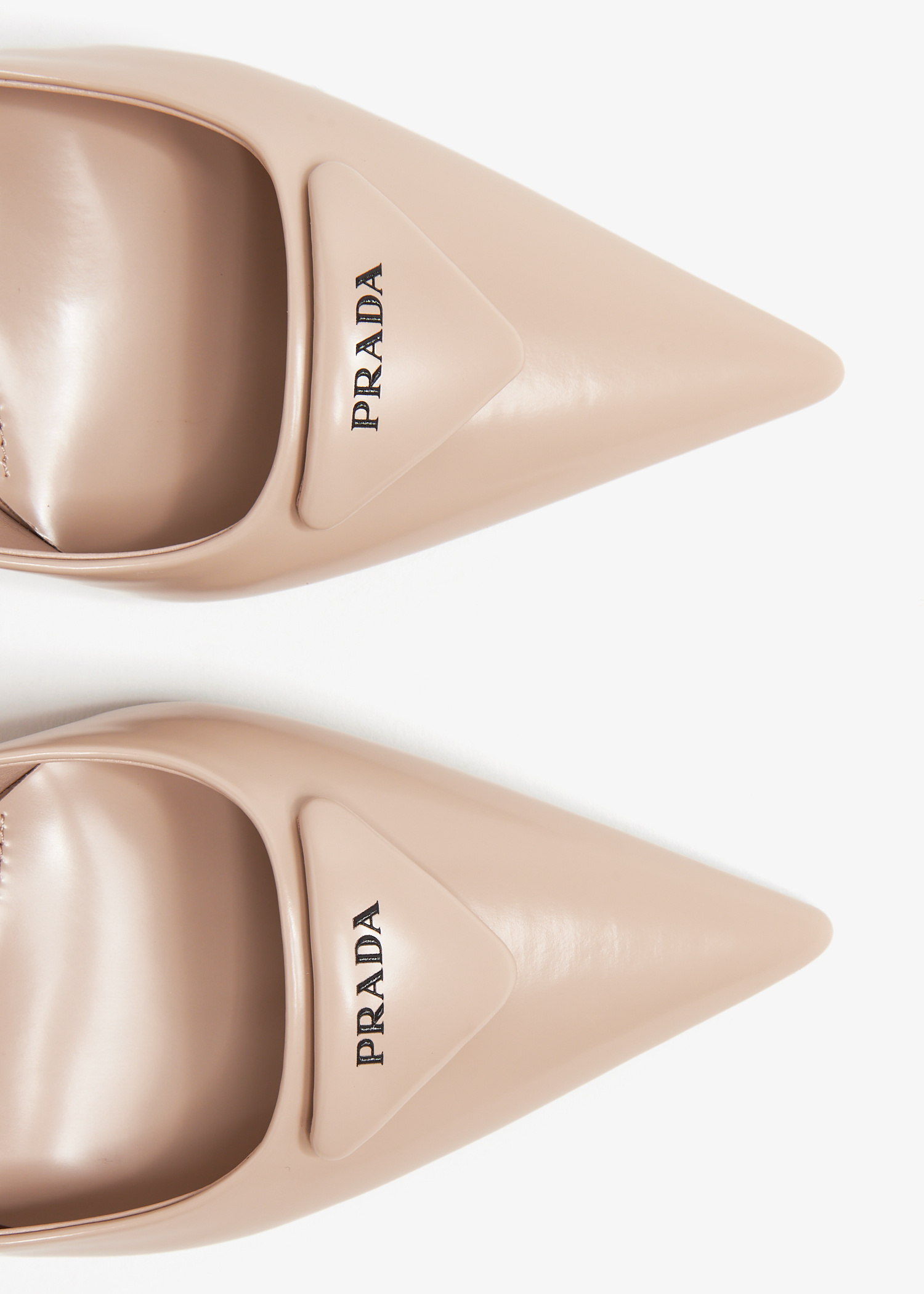 Prada Brushed leather slingback pumps for Women - Beige in