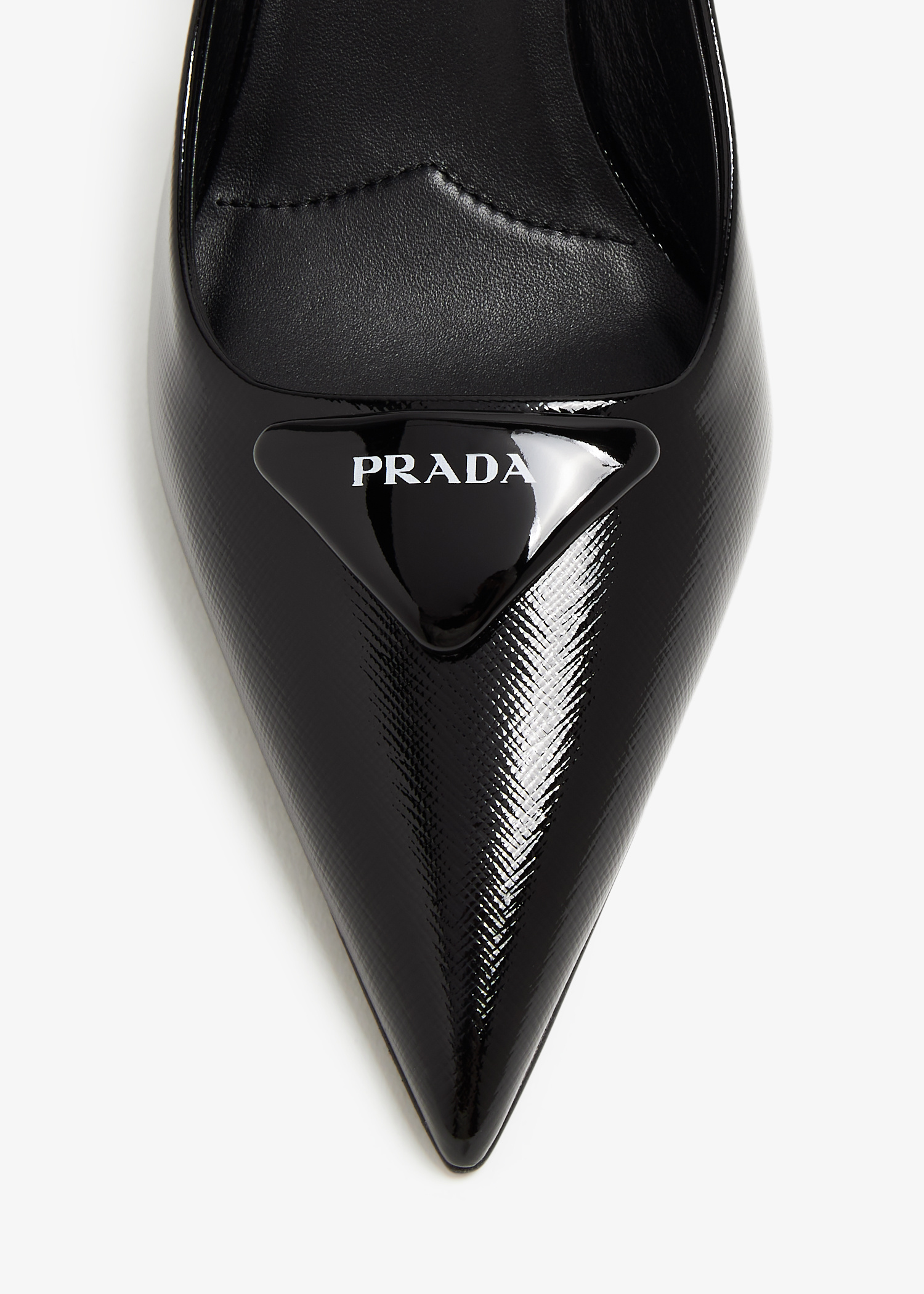 PRADA セール★ 1BH095 Prada Saffiano patent leather slingback pumps for Women