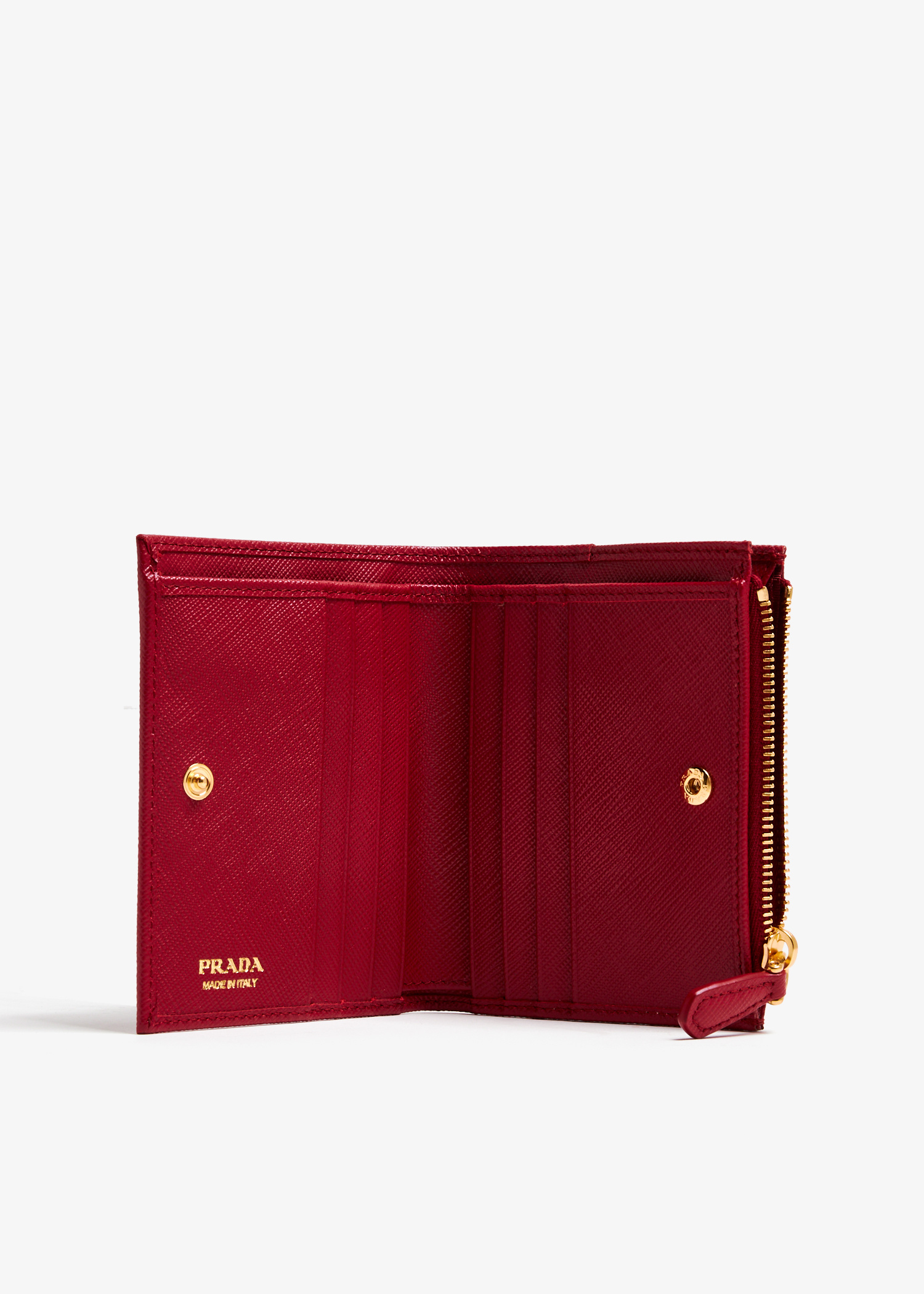 Prada Small Saffiano leather wallet for Women - Red in Qatar