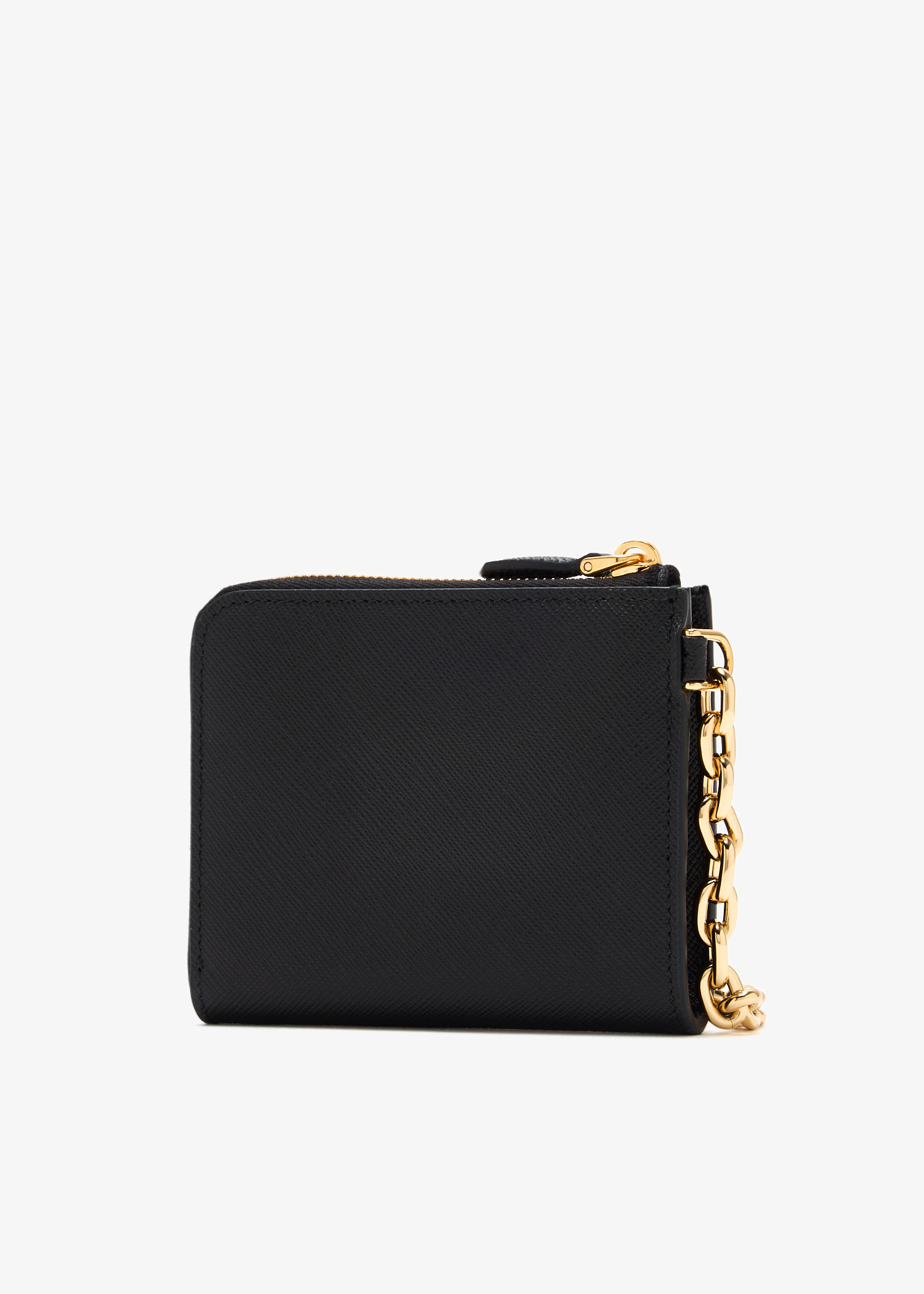 Prada Small Saffiano leather zipper wallet for Women - Black