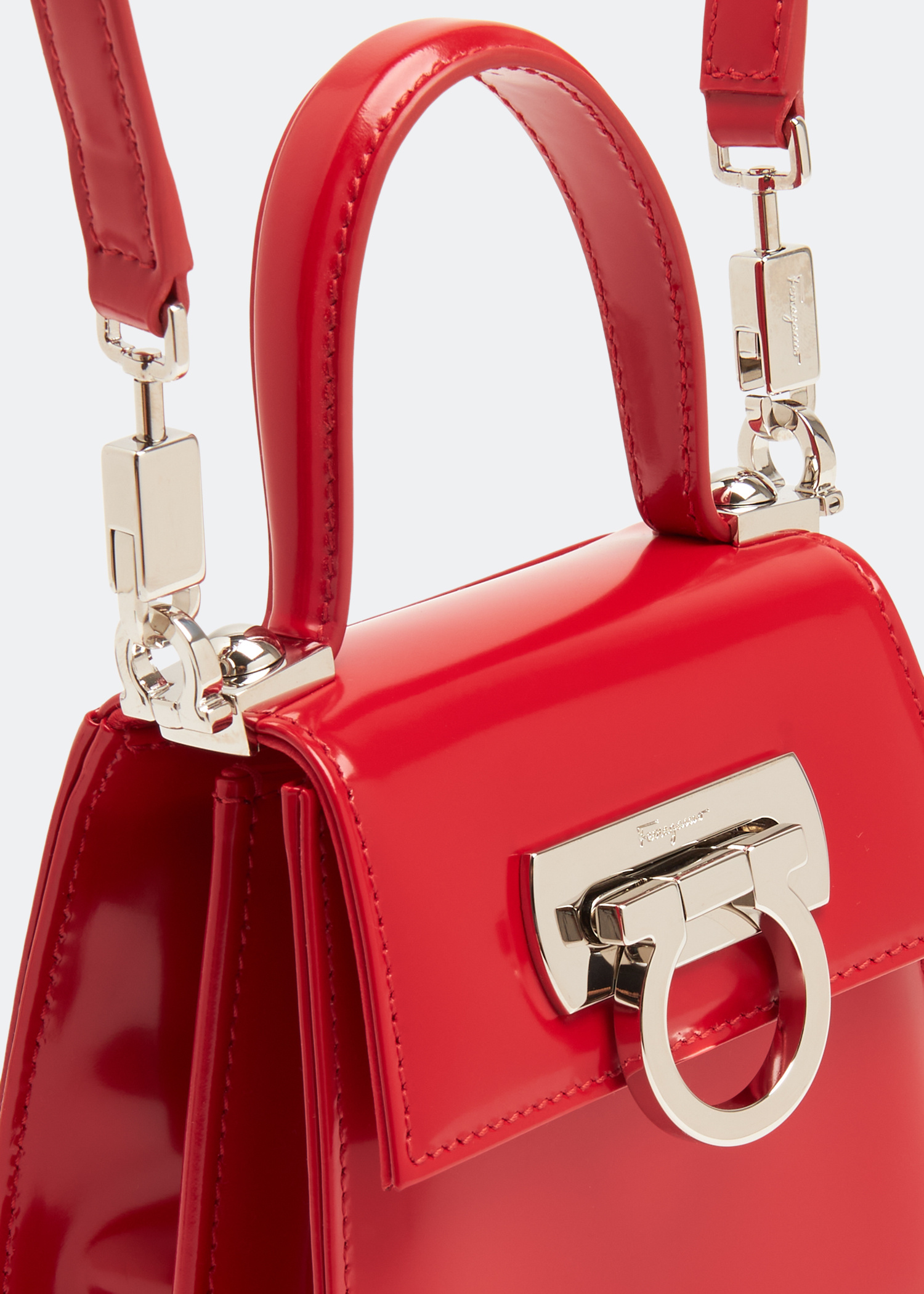 Ferragamo Iconic XS top-handle bag for Women - Red in Qatar