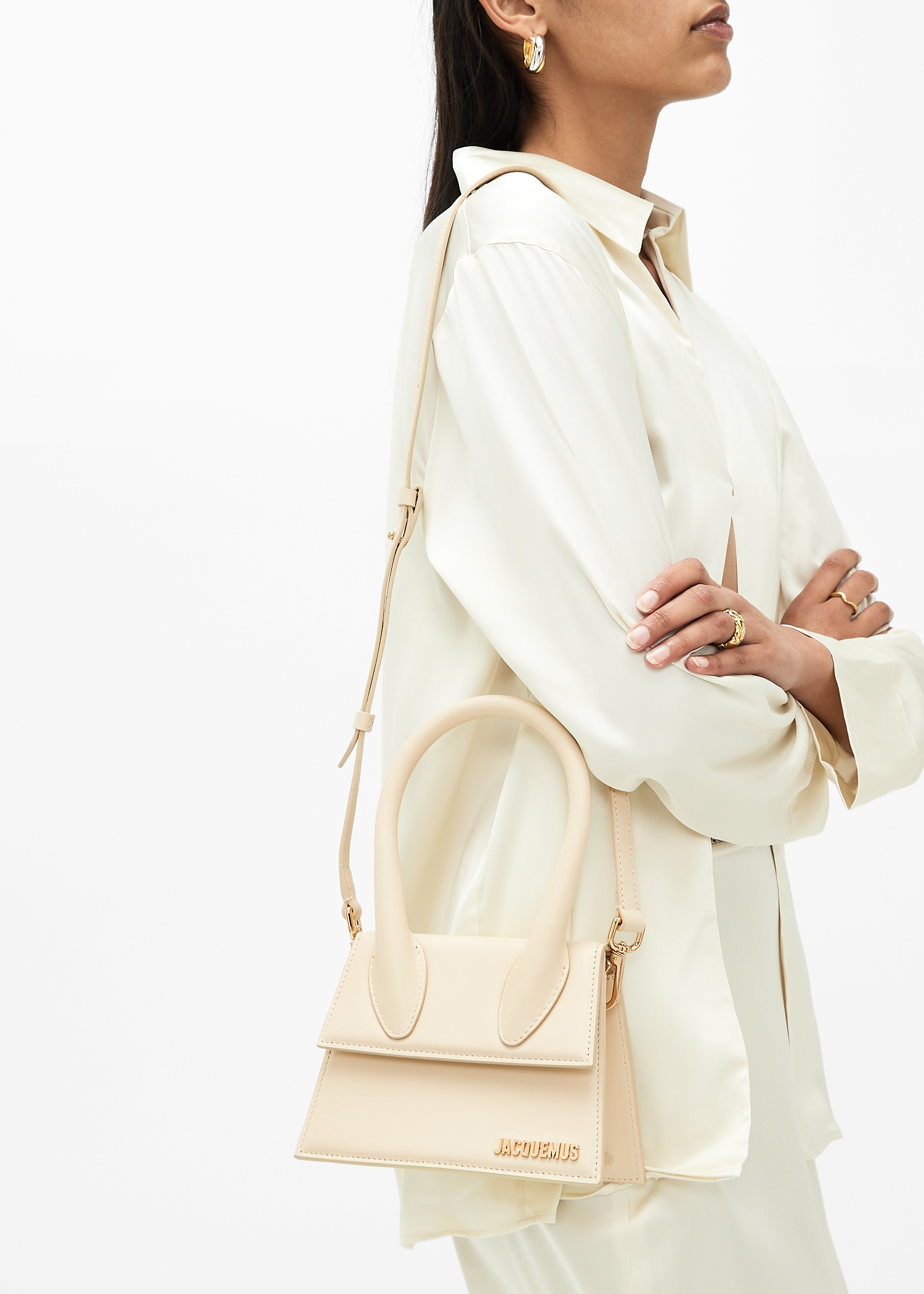 Jacquemus Le Chiquito Moyen bag for Women - Beige in UAE