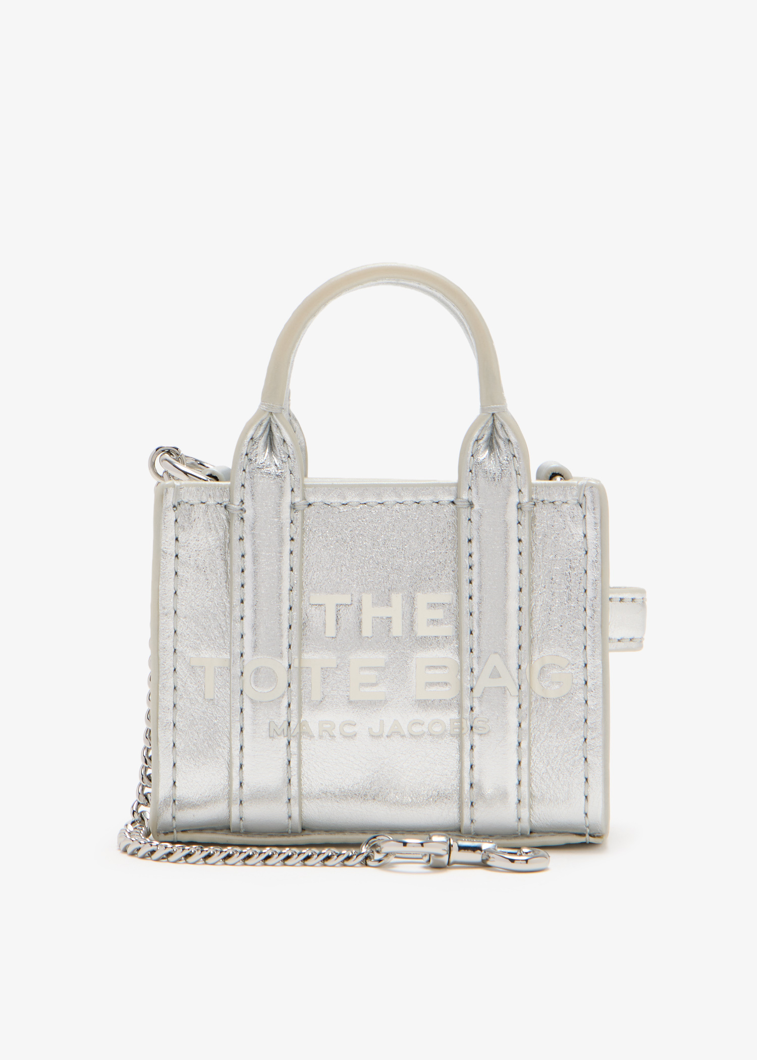 Marc Jacobs The Nano tote bag charm for Women - Silver in