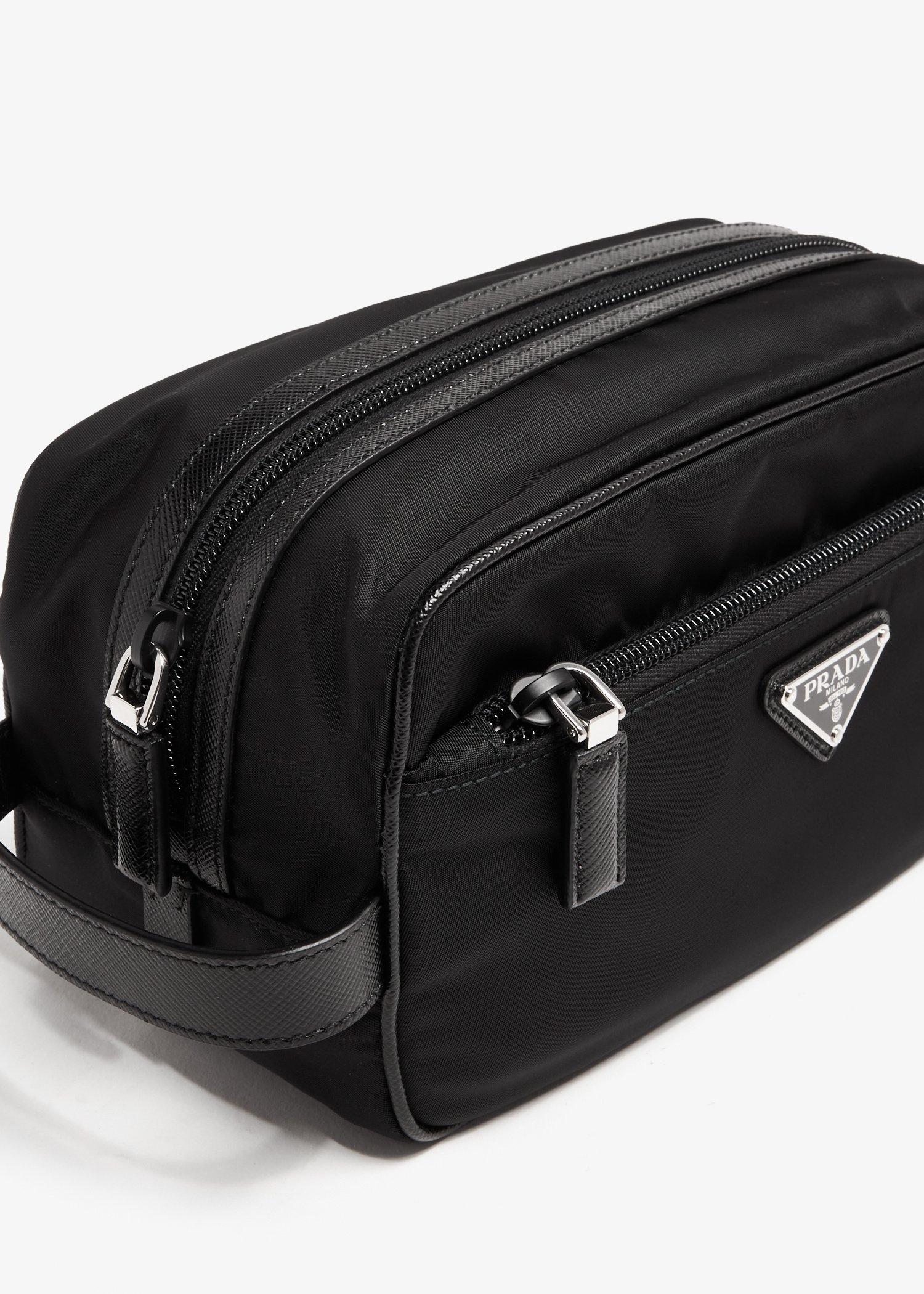 Prada Re-Nylon and Saffiano leather travel pouch for Men