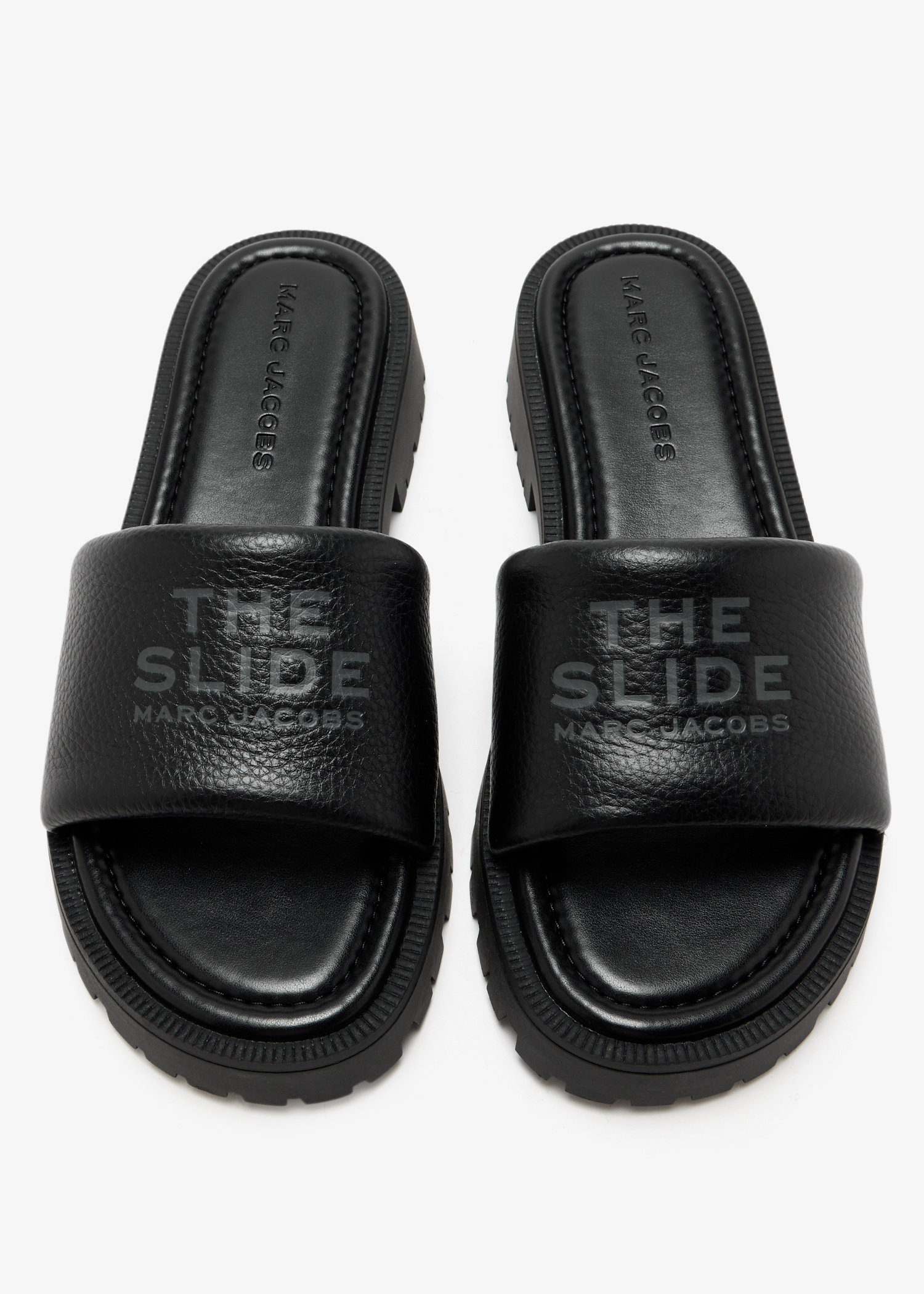Marc Jacobs The Lug Sole slide sandals for Women - Black in