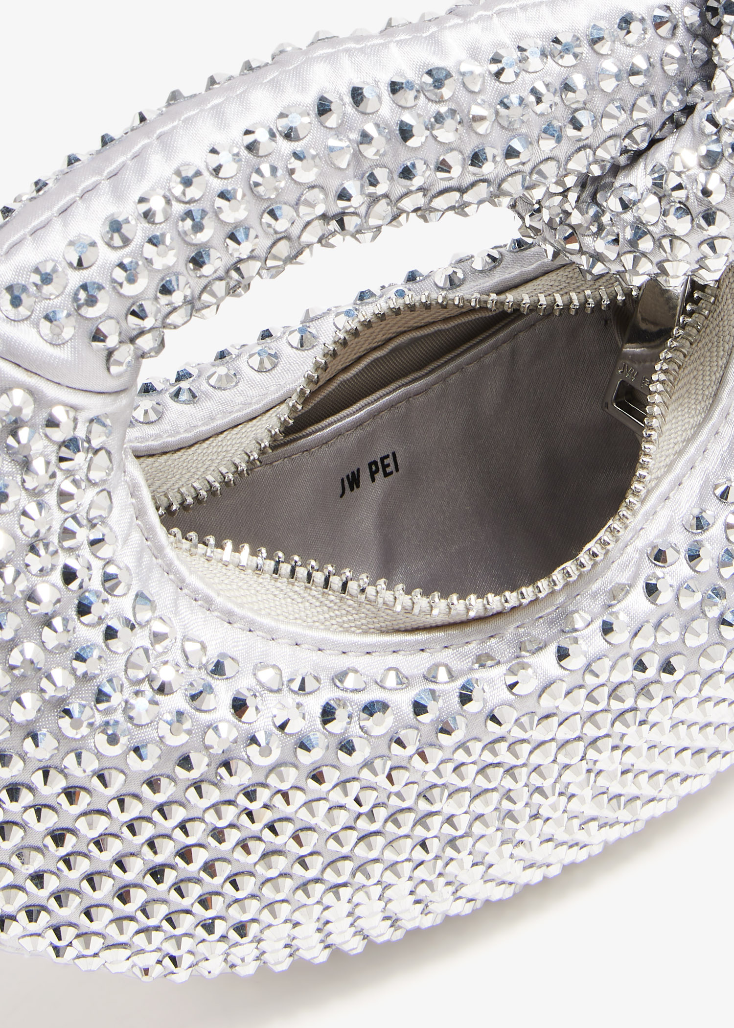 Abacus Metallic Sequin Mini Top Handle Bag - Silver | JW PEI