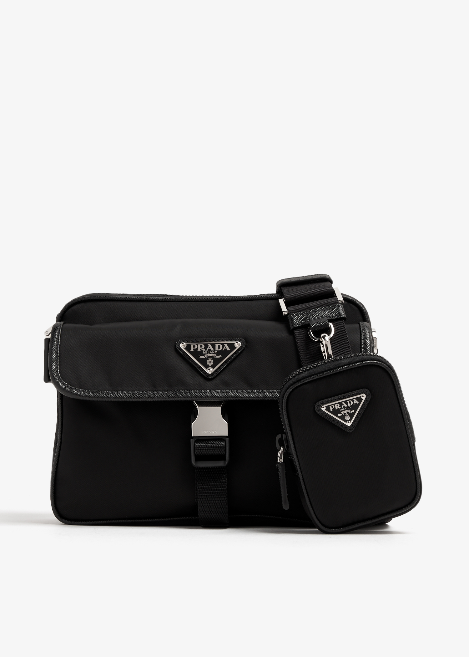Prada Re-Nylon shoulder bag for Men - Black in Qatar | Level
