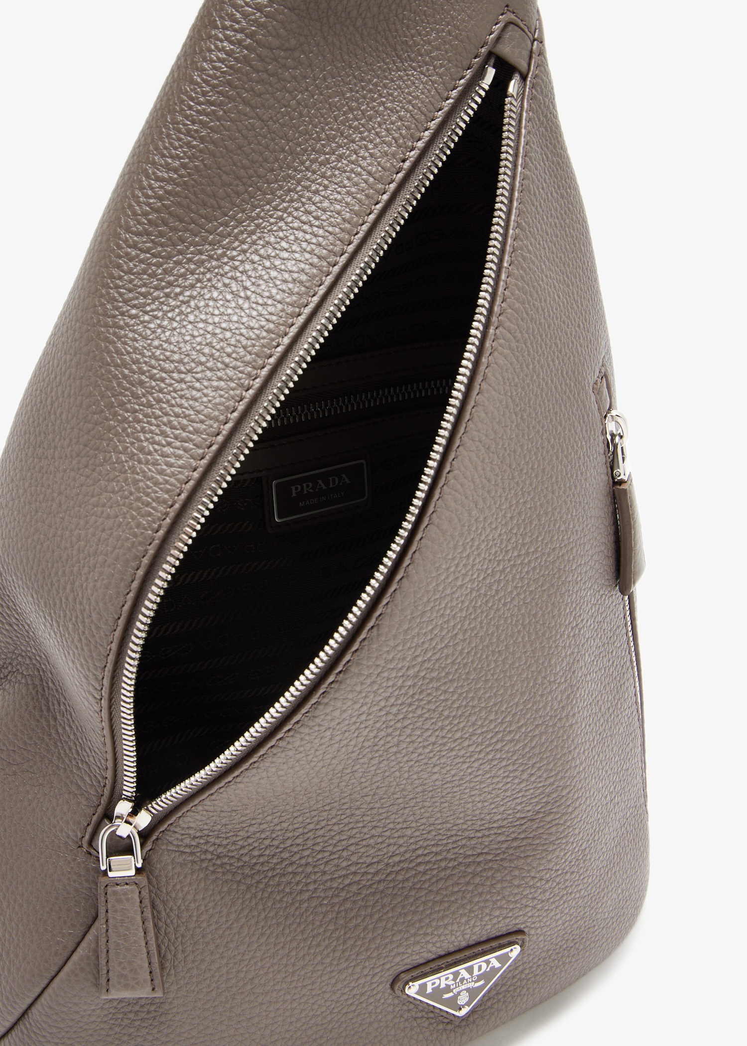 Prada Cross leather bag for Men - Taupe in UAE | Level Shoes