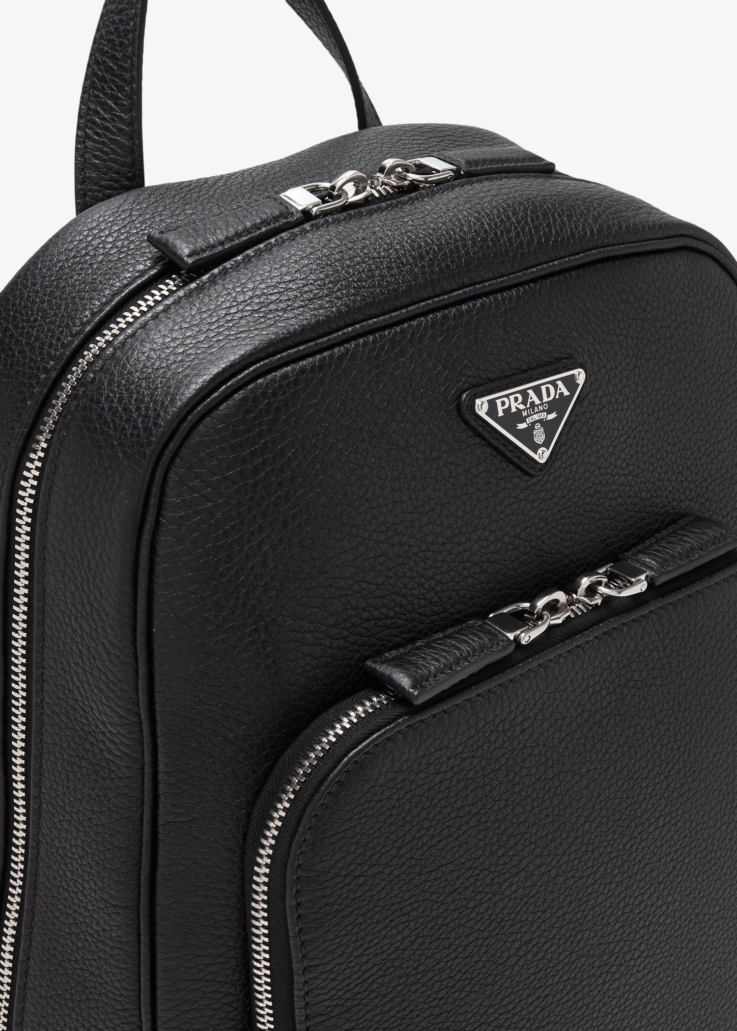 Black Re-nylon And Saffiano Leather Backpack | PRADA
