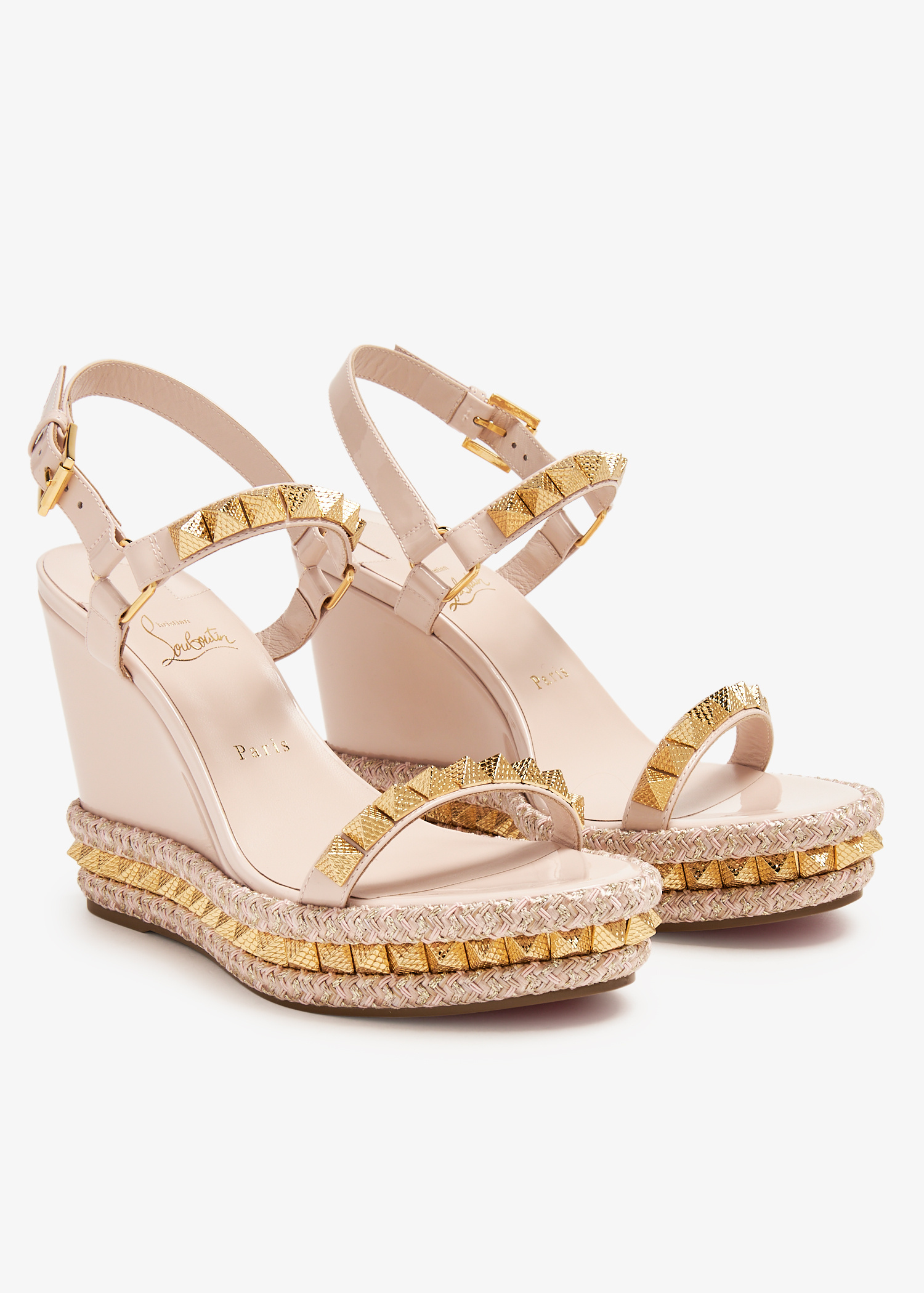 【限定セール！】 Pyraclou Louboutin Christian 110 Women for sandals wedge ハイヒール/パンプス