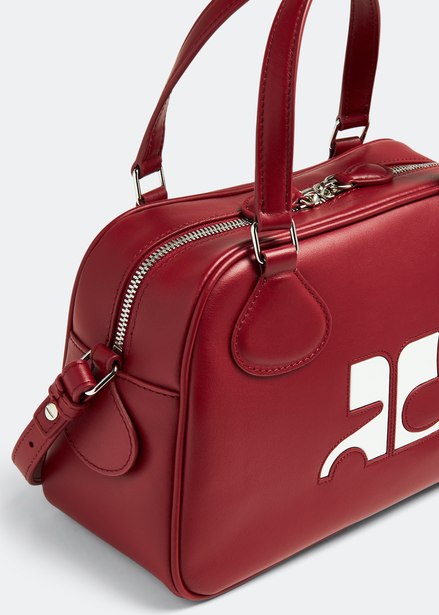 Courrèges ReEdition leather bowling bag for Women - Red in