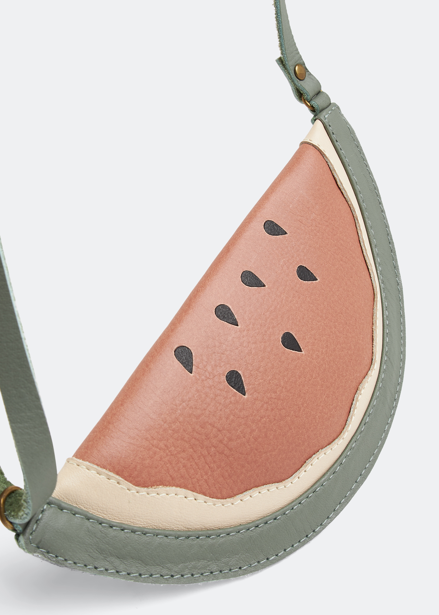 バッグ Donsje Nanoe Watermelon mini Purse Bag Nanoe Fruit Purse | Watermelon | Green Bay Leather – Donsje