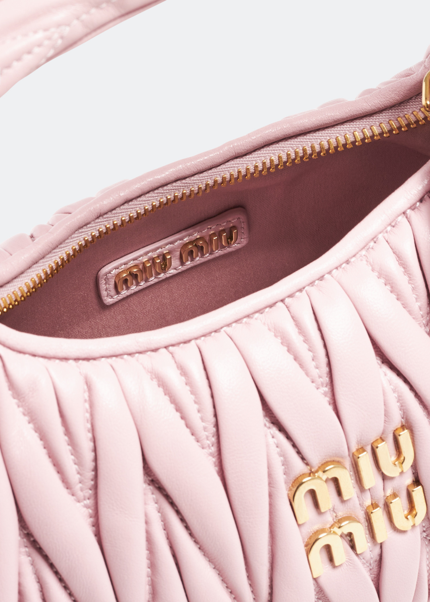2WAY bag Madras Pink Gold, Pink Gold, handbag, RN0799 MIUMIU