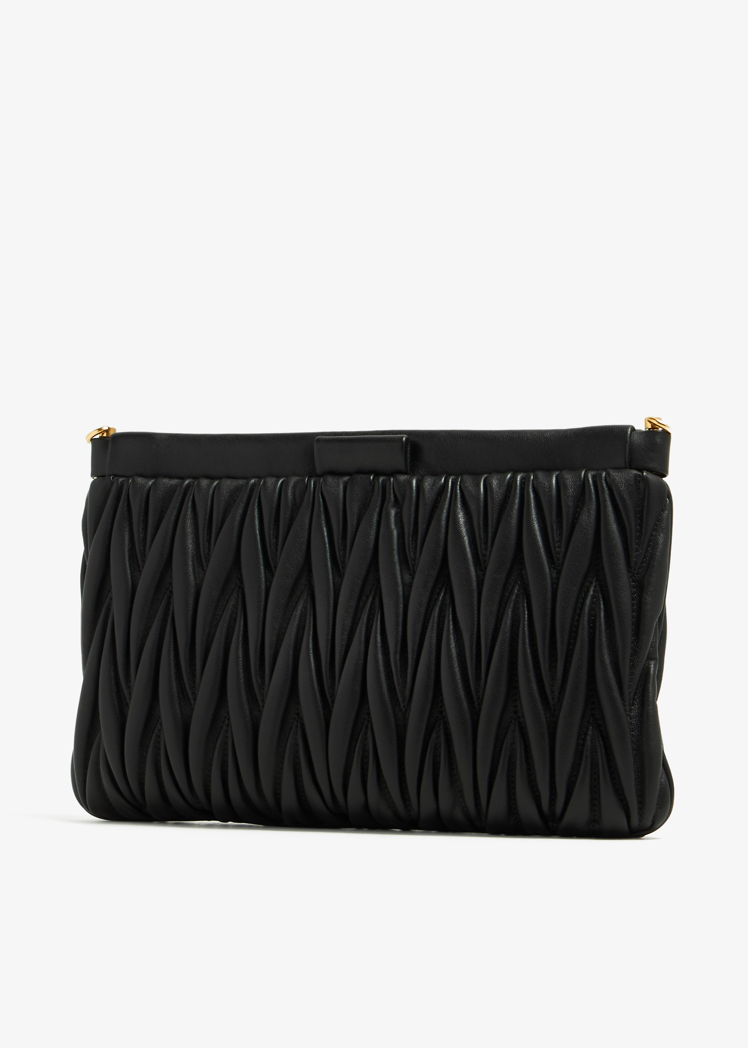 Miu Miu Matelassé leather clutch for Women - Black in UAE