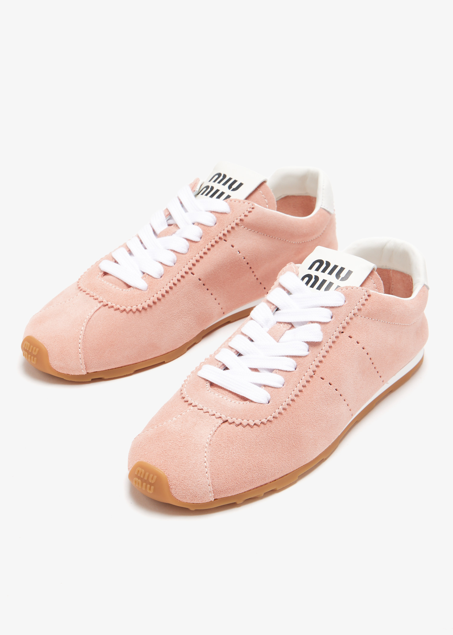 Miu Miu Plume suede sneakers for Women - Pink in Oman