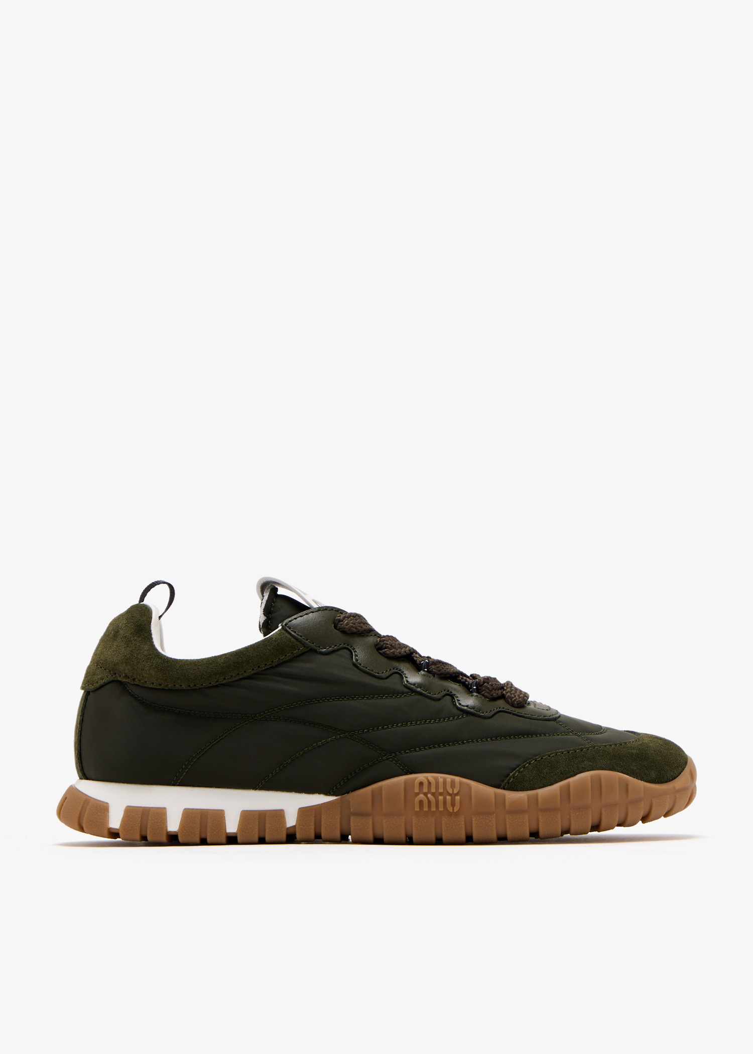 Miu Miu Tyre sneakers for Women - Green in UAE | Level Shoes