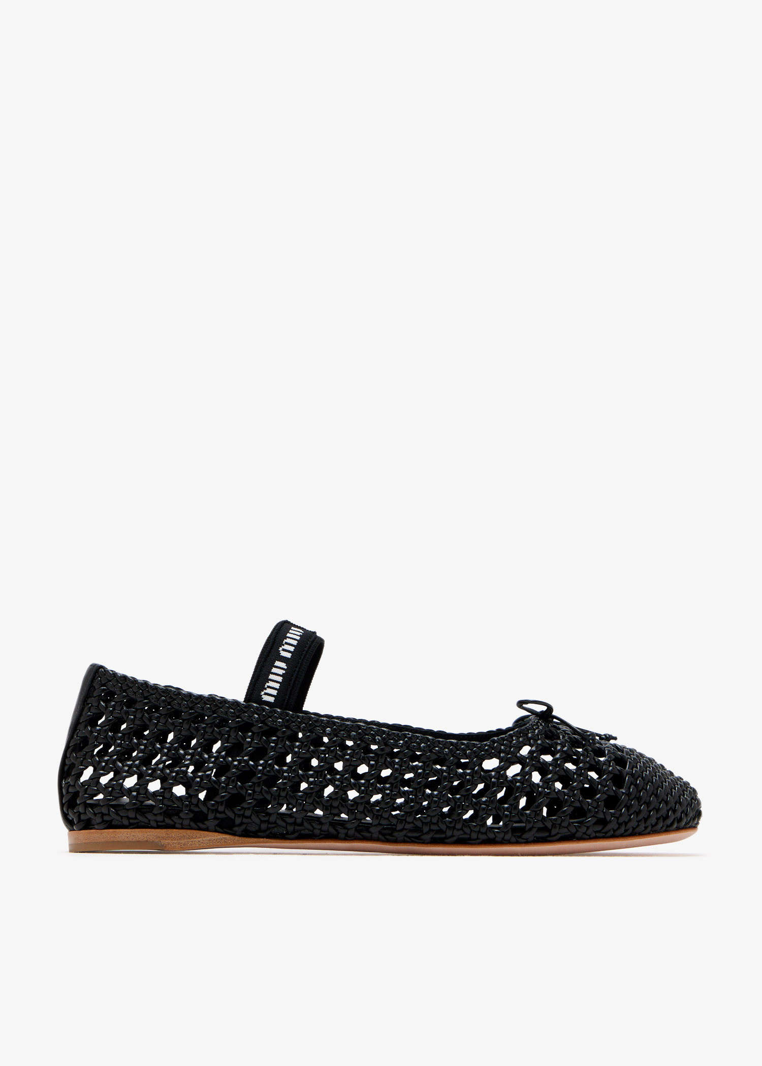 Miu Miu Woven nappa leather ballerinas for Women - Black in