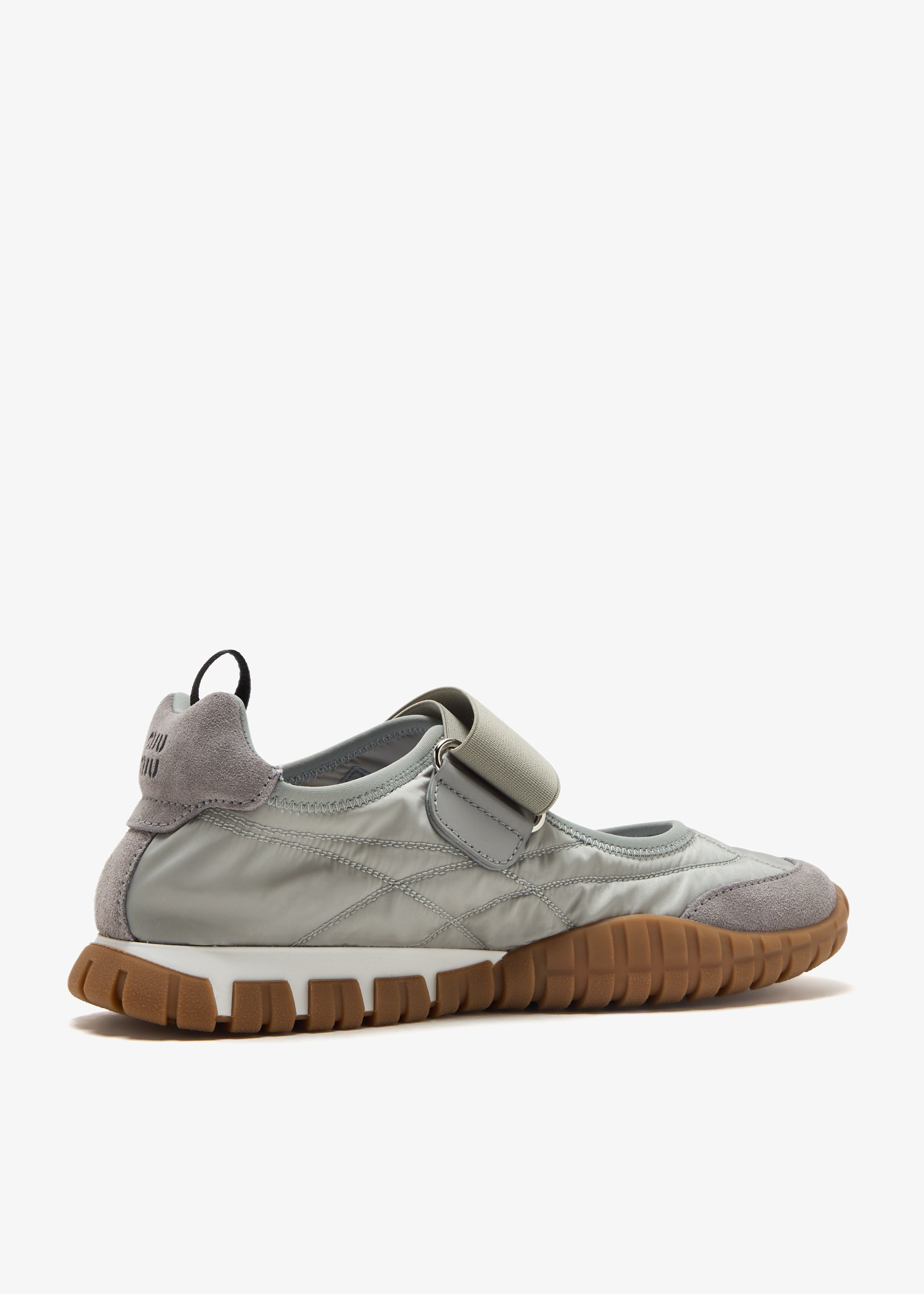 Miu Miu Tyre technical fabric and suede ballerinas for Women