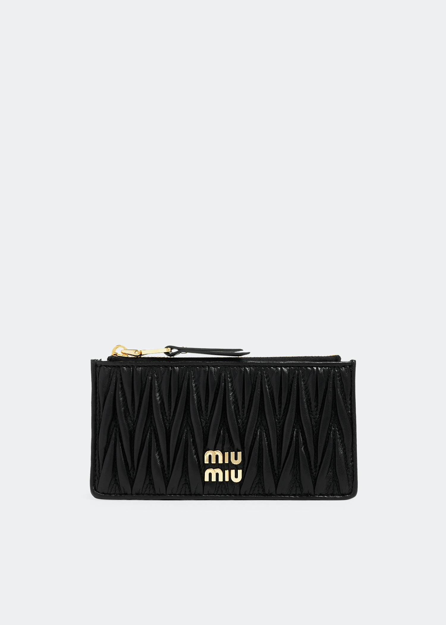 ★MIU MIU★25SS★Small Matelasse Zipper Wallet Black 5ML024A Miu Miu Matelassé leather zipper wallet for Women - Black in