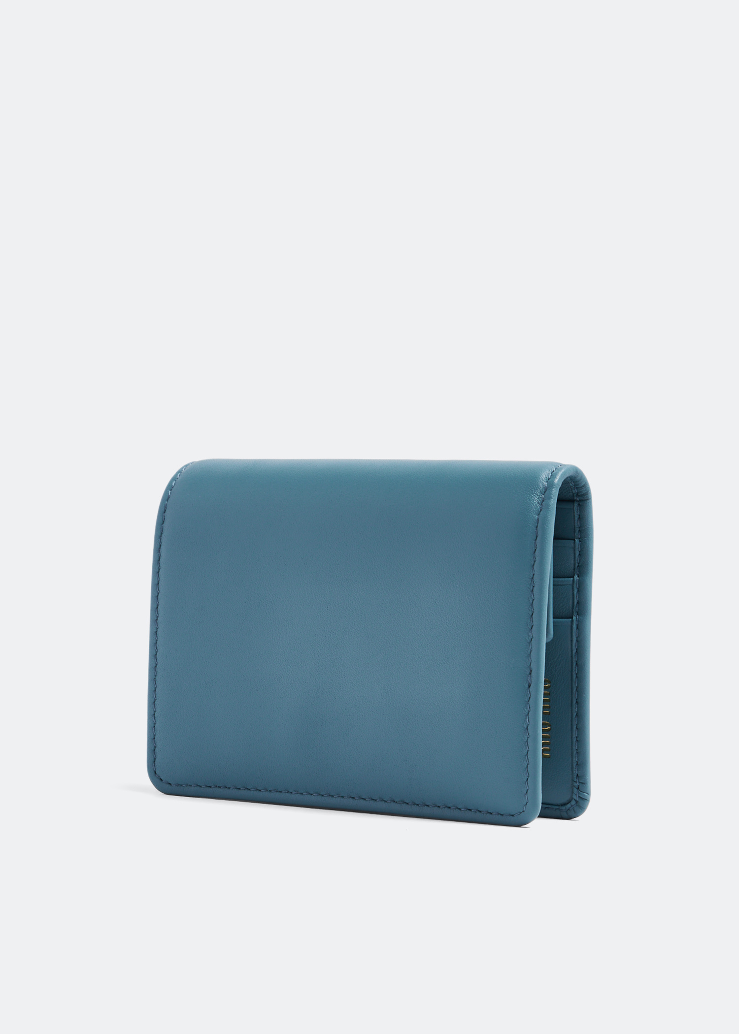 Miu Miu Small leather wallet for Women - Blue in Qatar