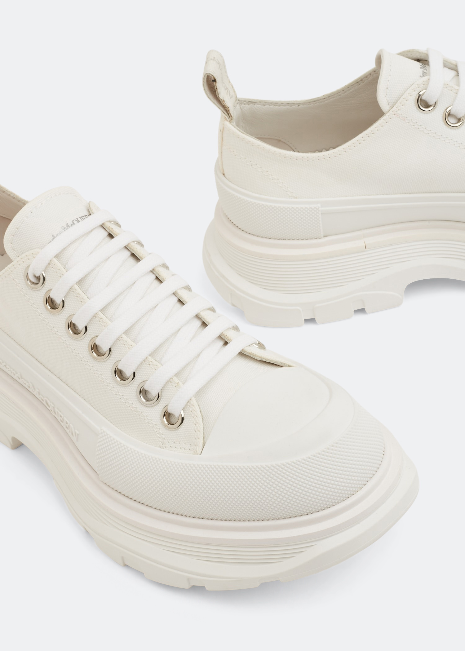 McQueen Tread Slick lace-up sneakers for Women - White in