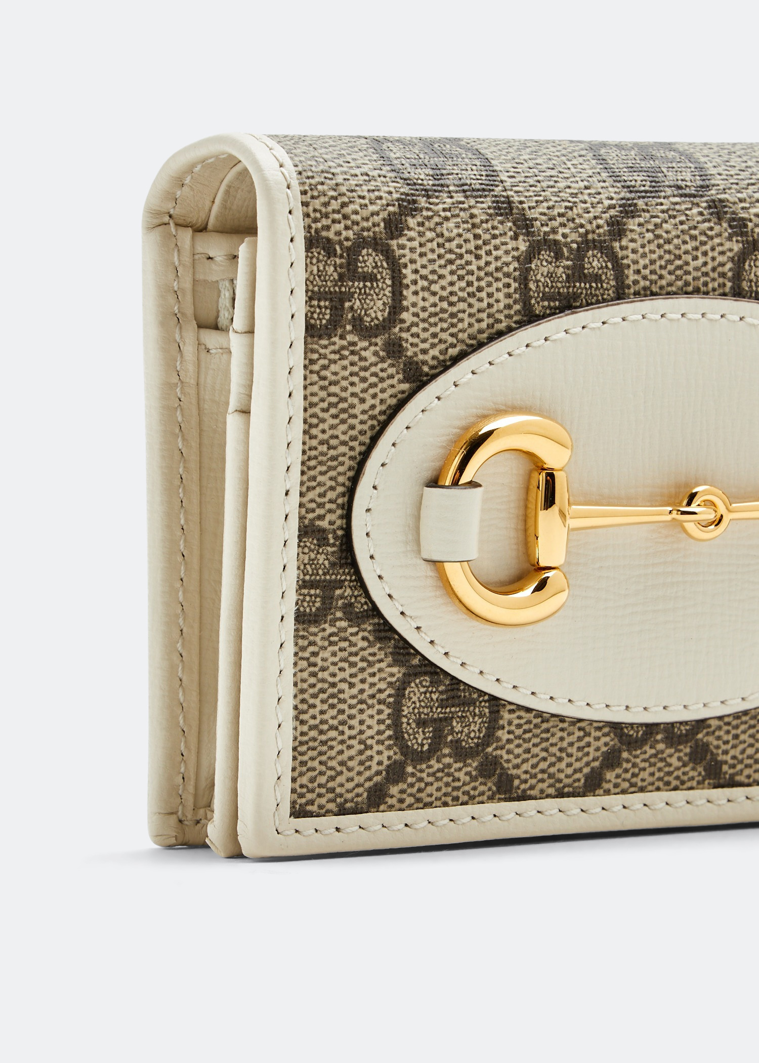 ★Gucci★Horsebit 1955 Card Case Wallet★White GUCCI Horsebit 1955 Card Case Coin Purse Wallet White GG