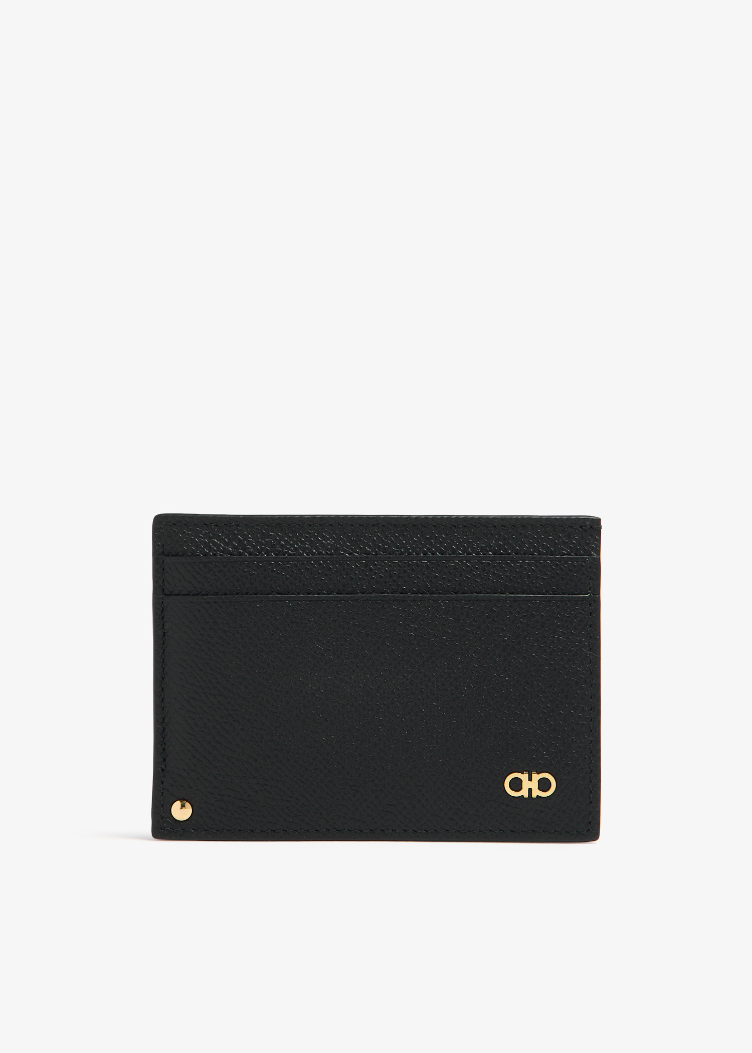 絶妙なデザイン Ferragamo レザー ブラウン マネークリップ カードケース 小物