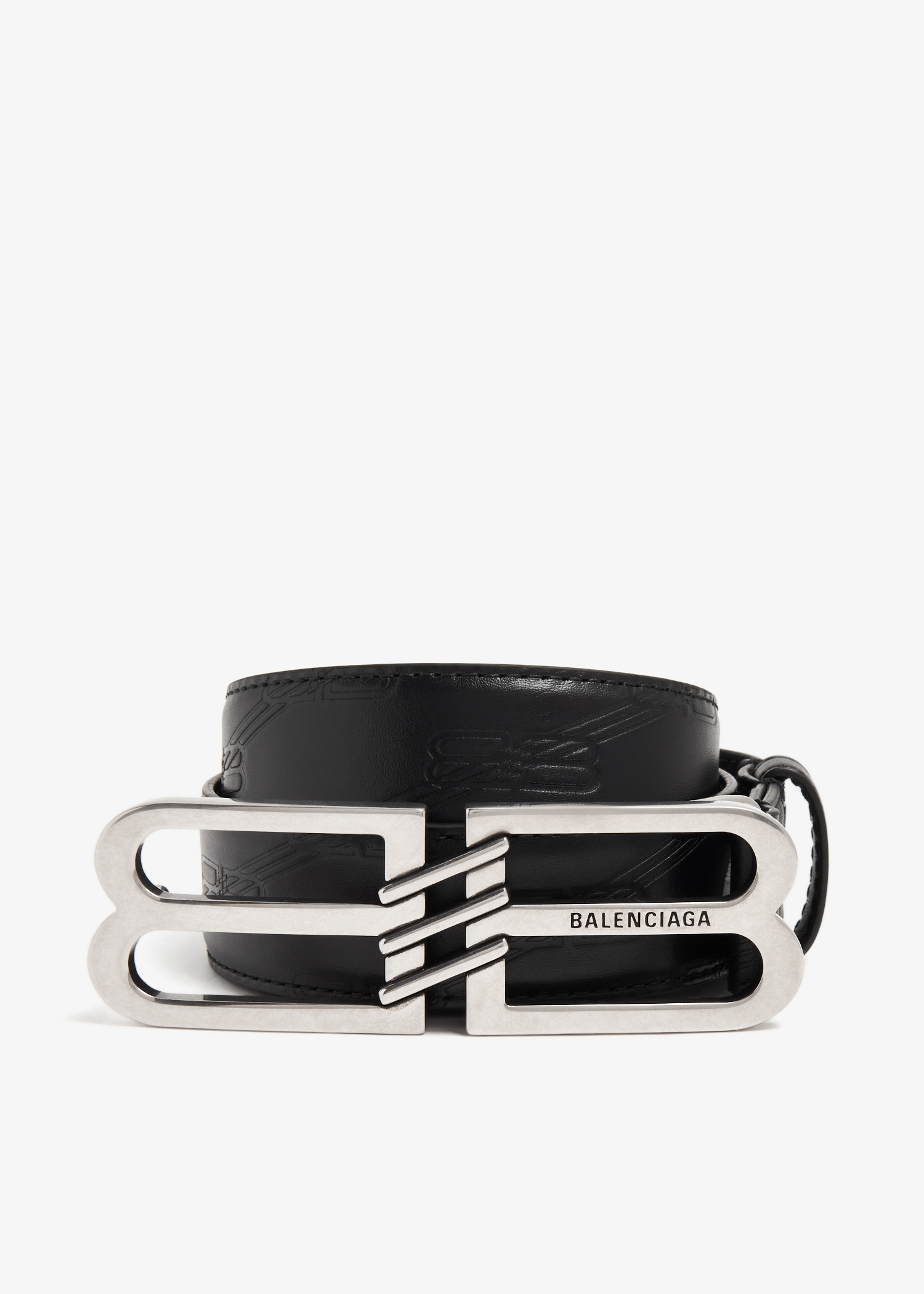 Balenciaga BB Signature belt for Men - Black in Qatar