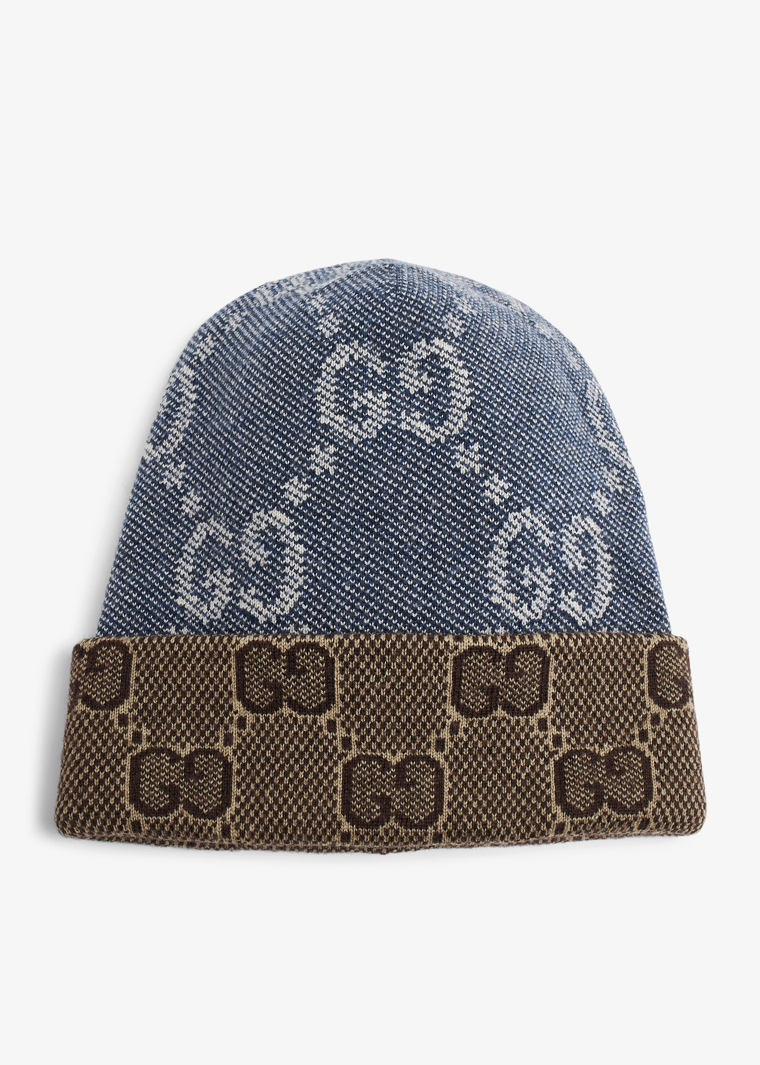 Gucci GG wool reversible hat for Men - Blue in UAE | Level Shoes