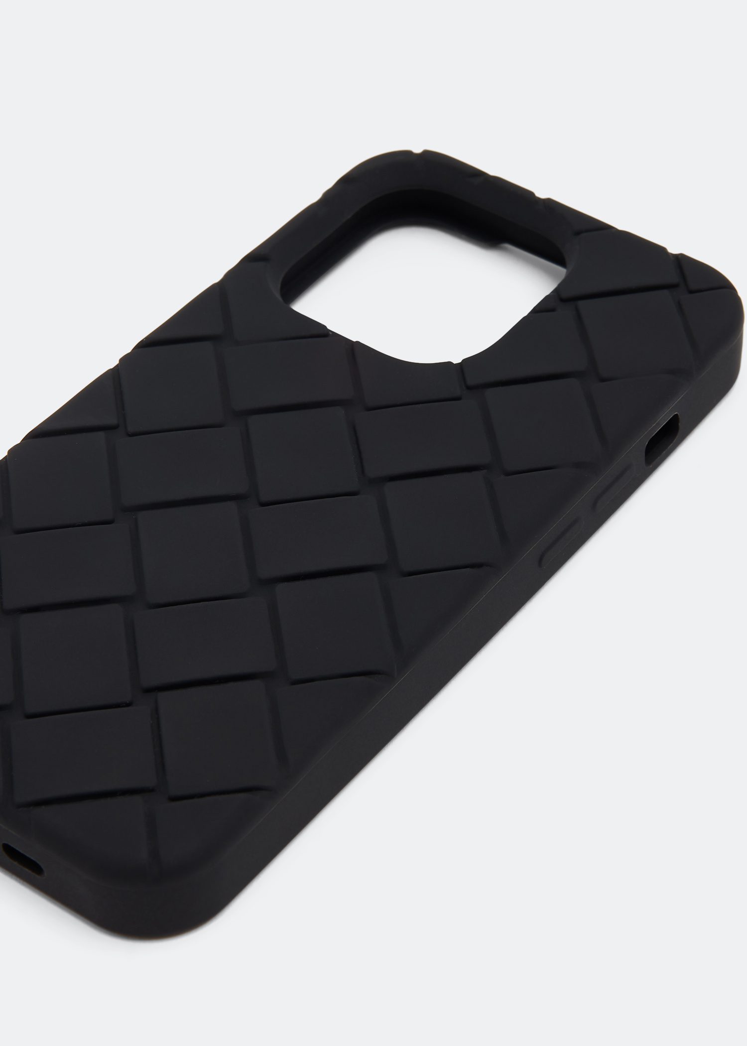 Bottega Veneta® Men's iPhone 14 Pro Case On Strap in Emerald
