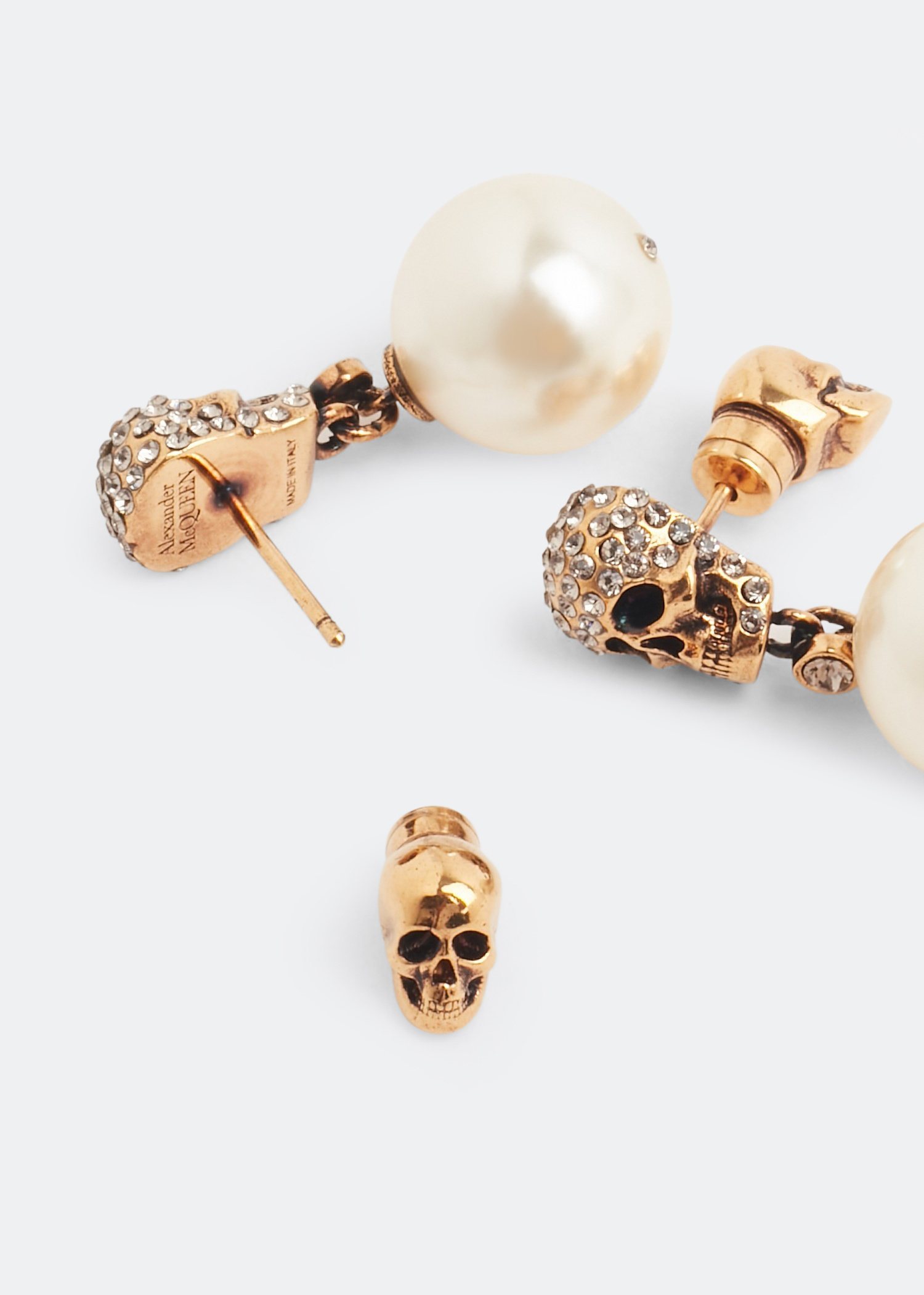 McQueen Pearl & Skull earrings for Women - Gold in UAE