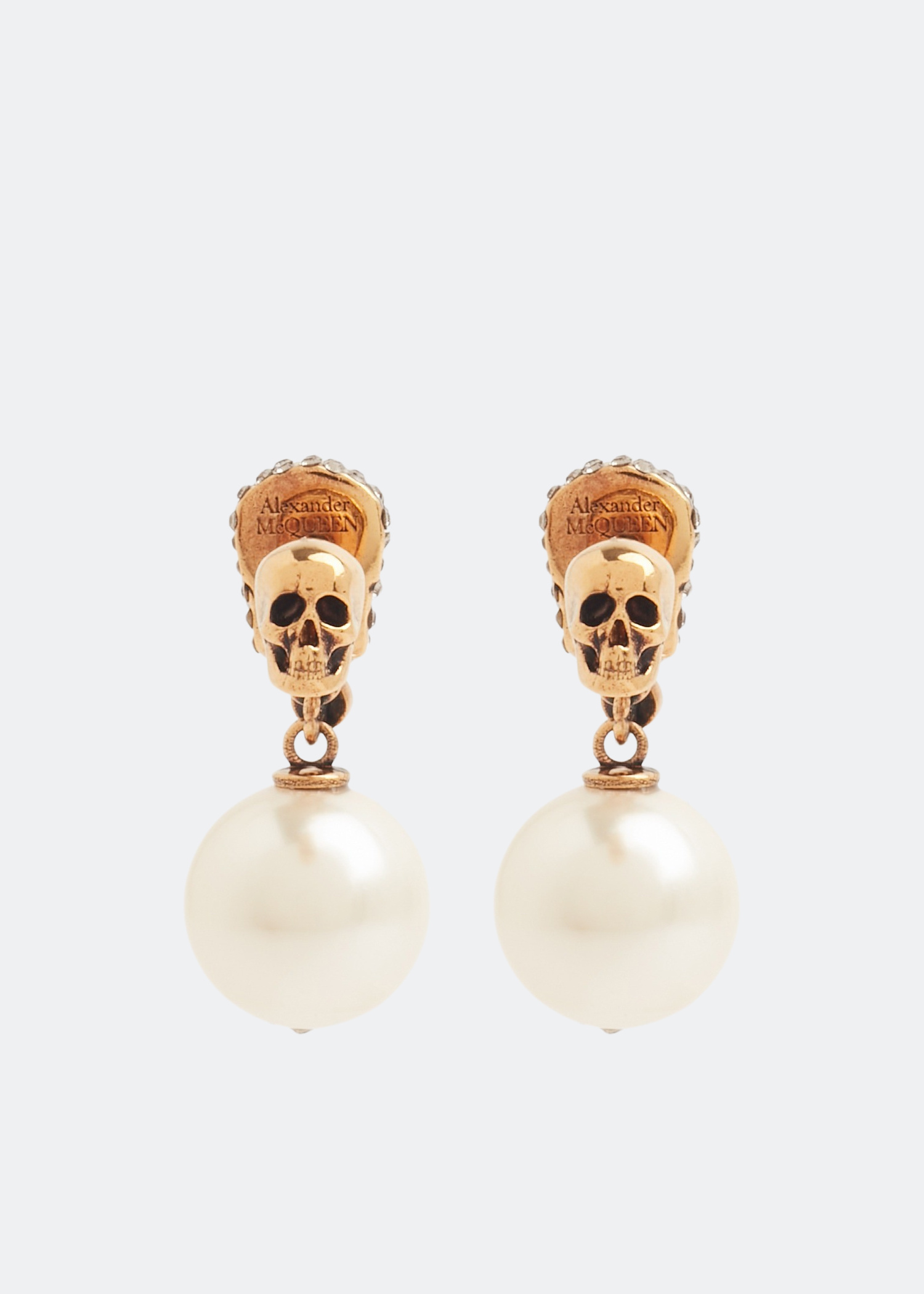 McQueen Pearl & Skull earrings for Women - Gold in UAE