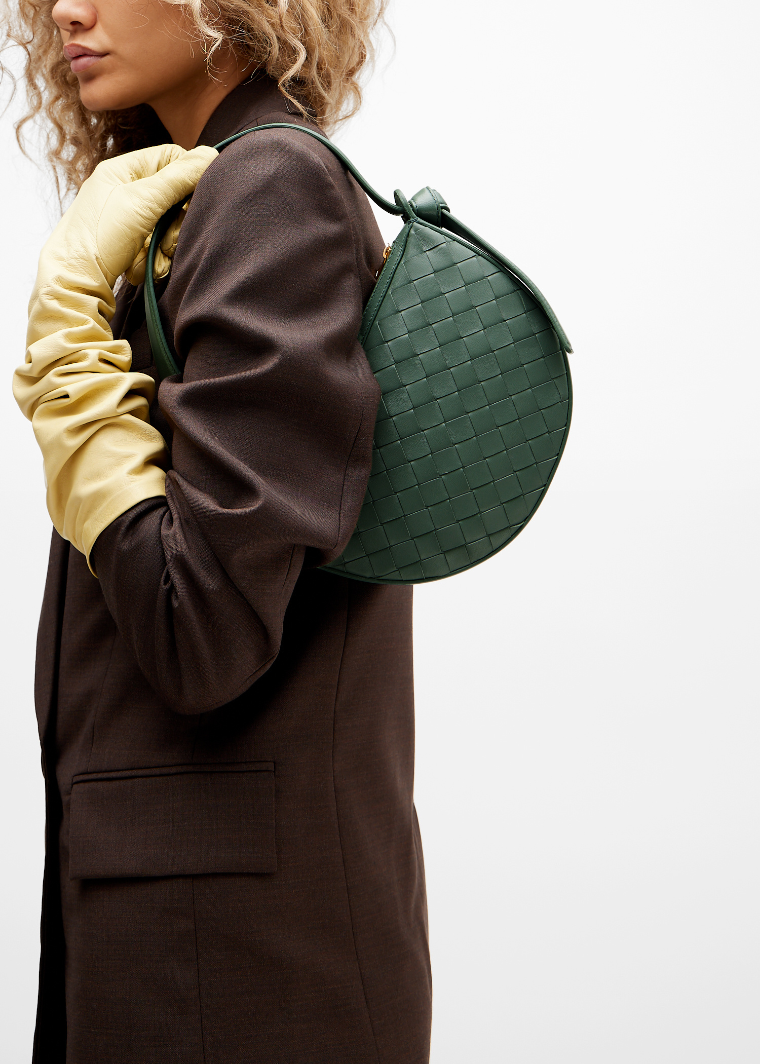 Bottega Veneta Mini Sunrise shoulder bag for Women - Green