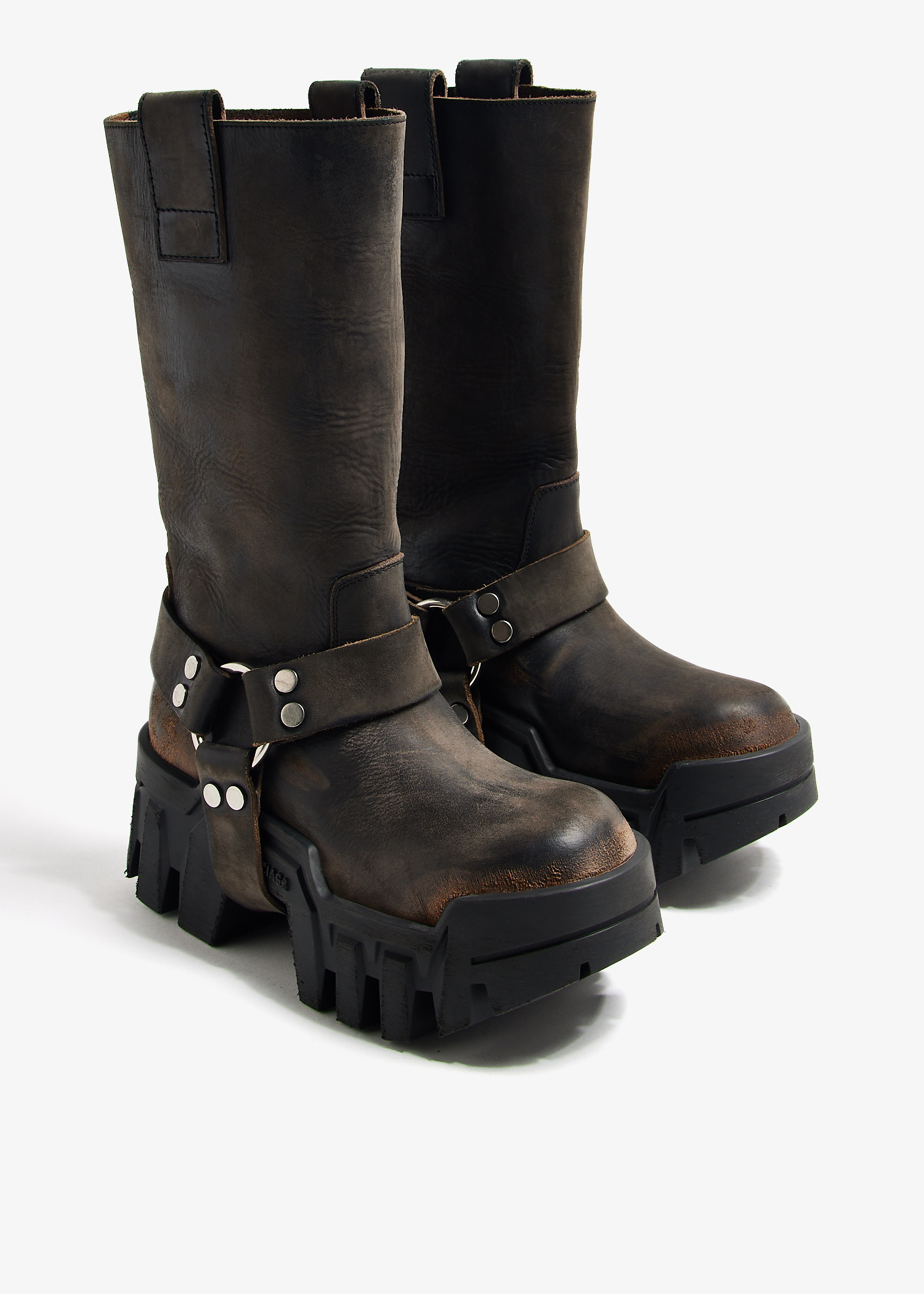 Men's Bulldozer Lace-up Boot in Black | Balenciaga CA