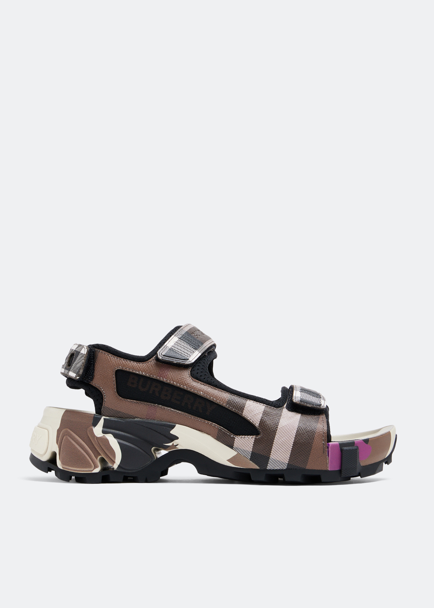 若者に人気のブランド Burberry Check Arthur sandals for Women - Printed in UAE スーツ