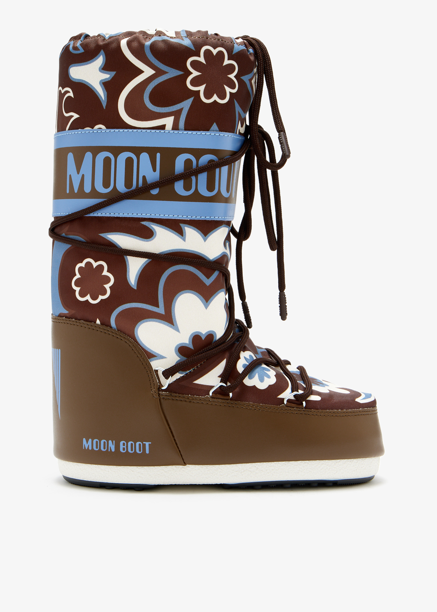 Moon Boot Icon flower boots for Women - Brown in UAE | Level