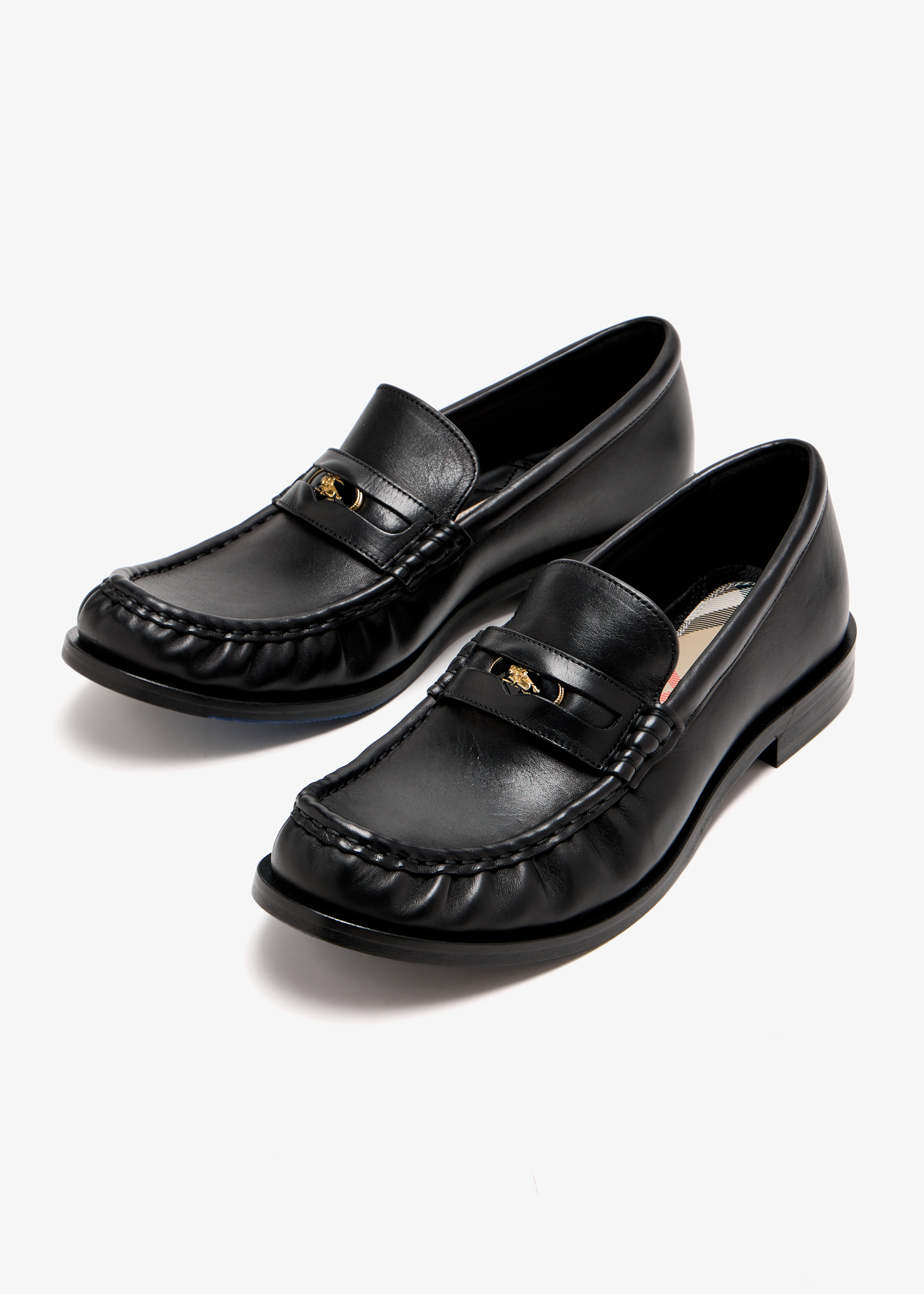 ローファー・オックスフォード BURBERRY LEATHER CADET LOAFER 8111868 Leather Cadet Loafers in Black - Women | Burberry® Official